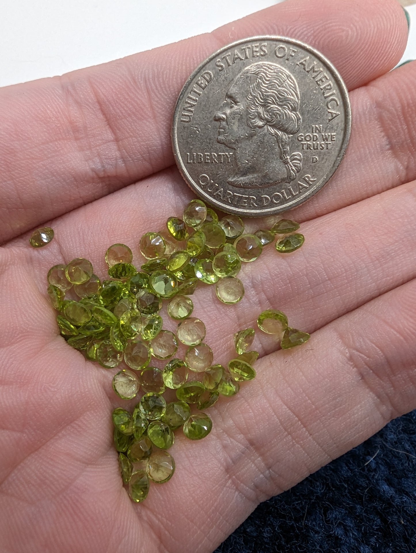 Peridot Calibrated Rounds - 4mm Facets