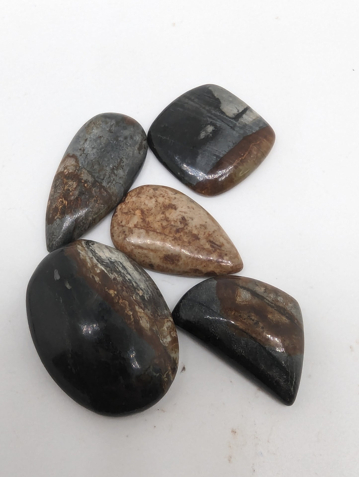 Picasso Jasper - 10pc Cabochon Lot - 125.80cts(25.20g)