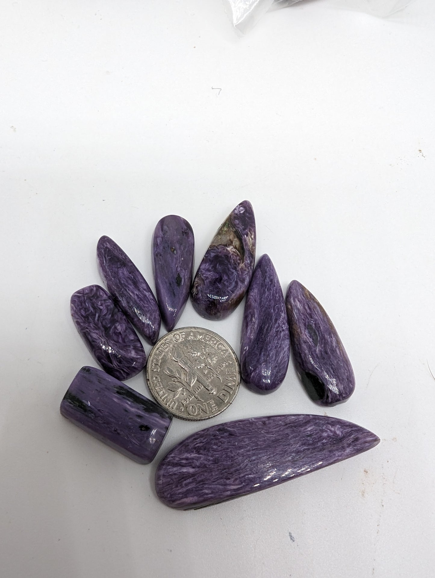 Charoite Cabochon Lot - 8pcs - 99.25cts(19.85g)