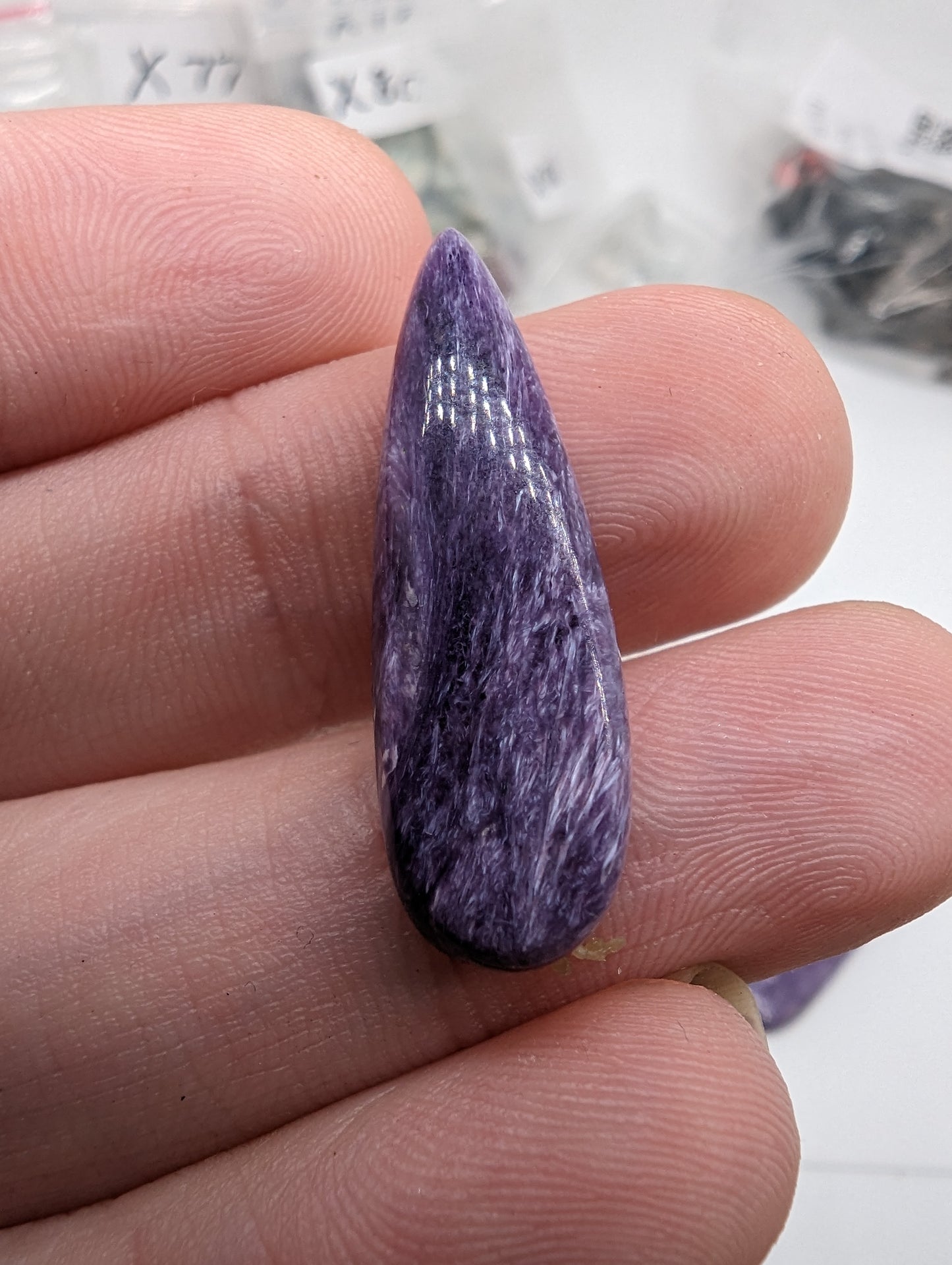 Charoite Cabochon Lot - 8pcs - 99.25cts(19.85g)