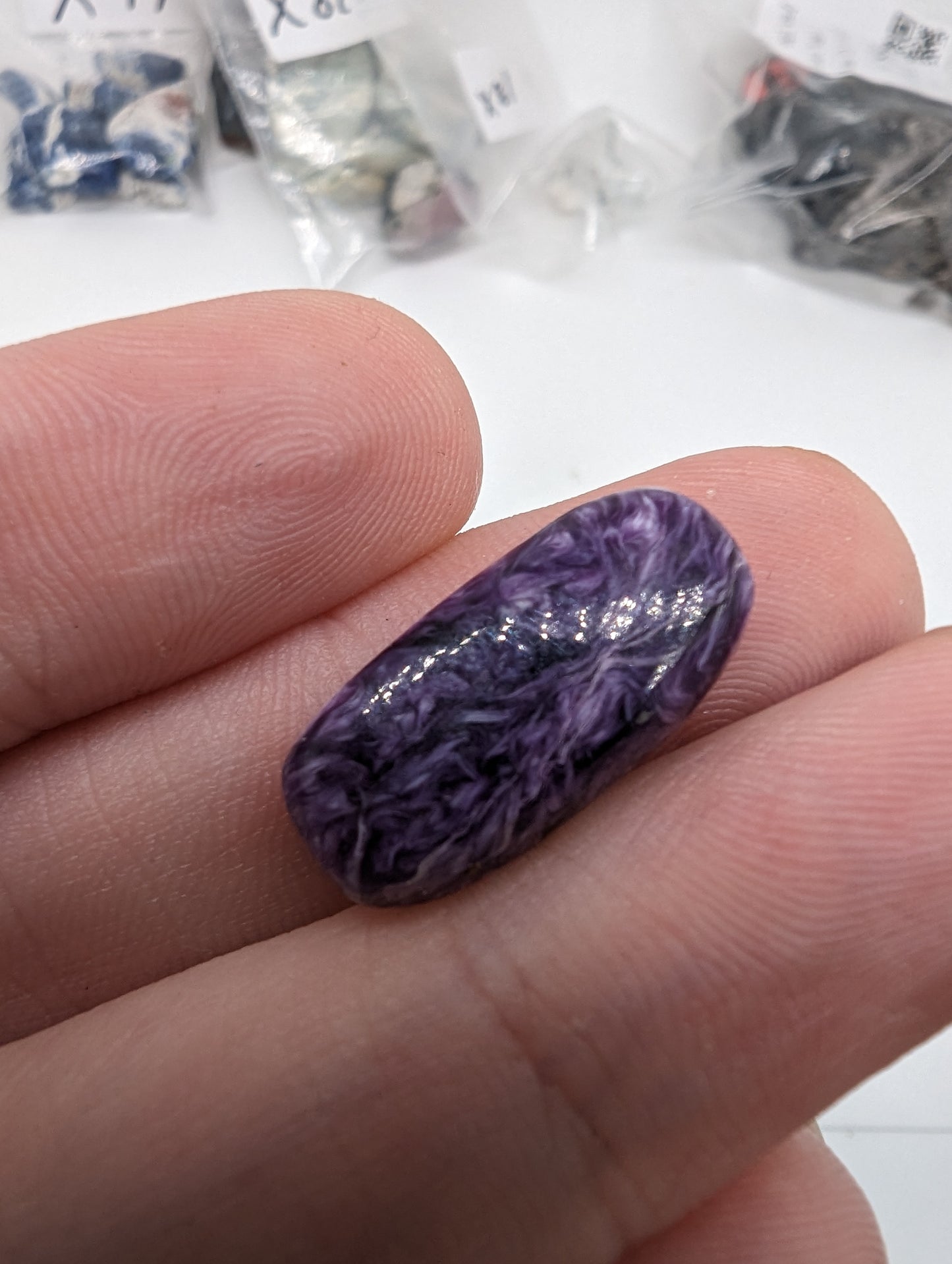 Charoite Cabochon Lot - 8pcs - 99.25cts(19.85g)