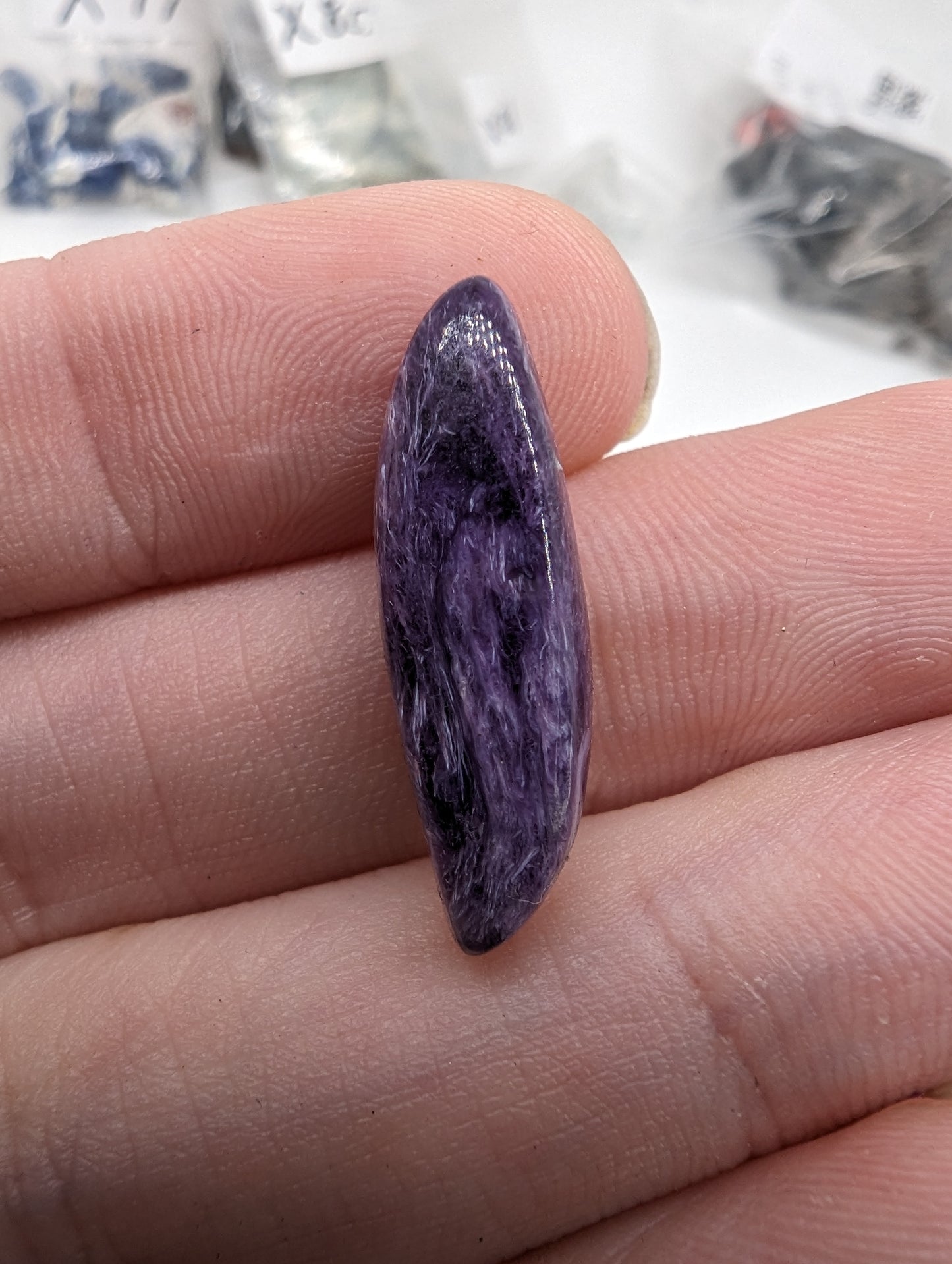 Charoite Cabochon Lot - 8pcs - 99.25cts(19.85g)