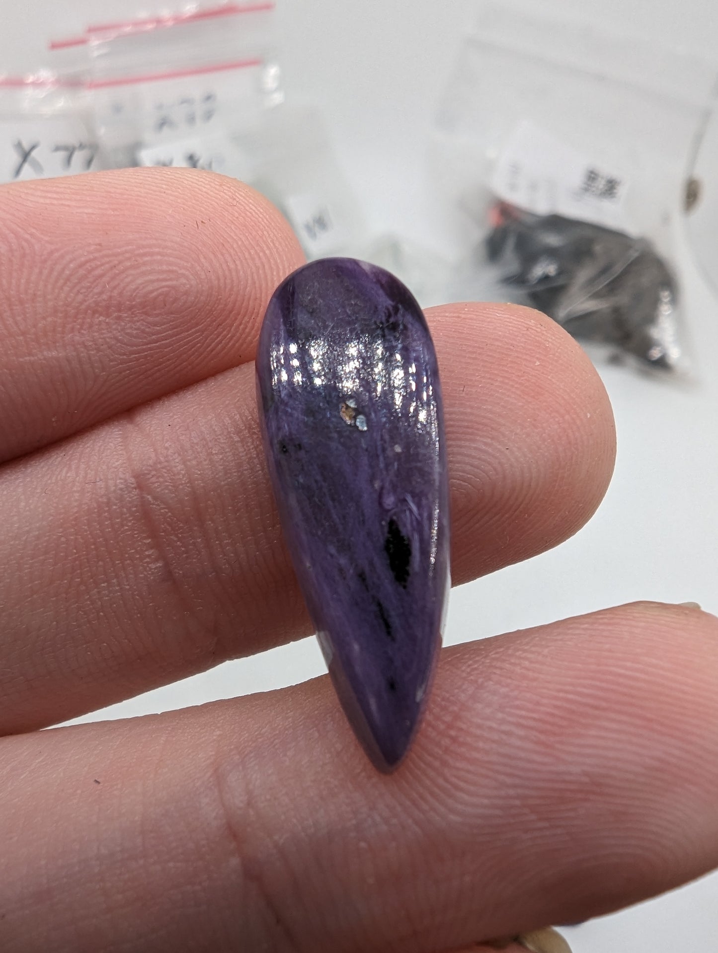 Charoite Cabochon Lot - 8pcs - 99.25cts(19.85g)