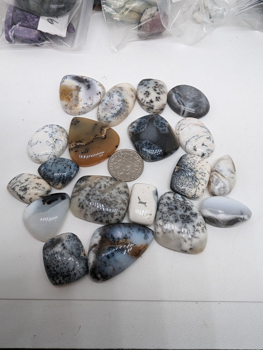 Dendritic Opal Cabochons Lot
19pcs - 407.50cts(81.51g)