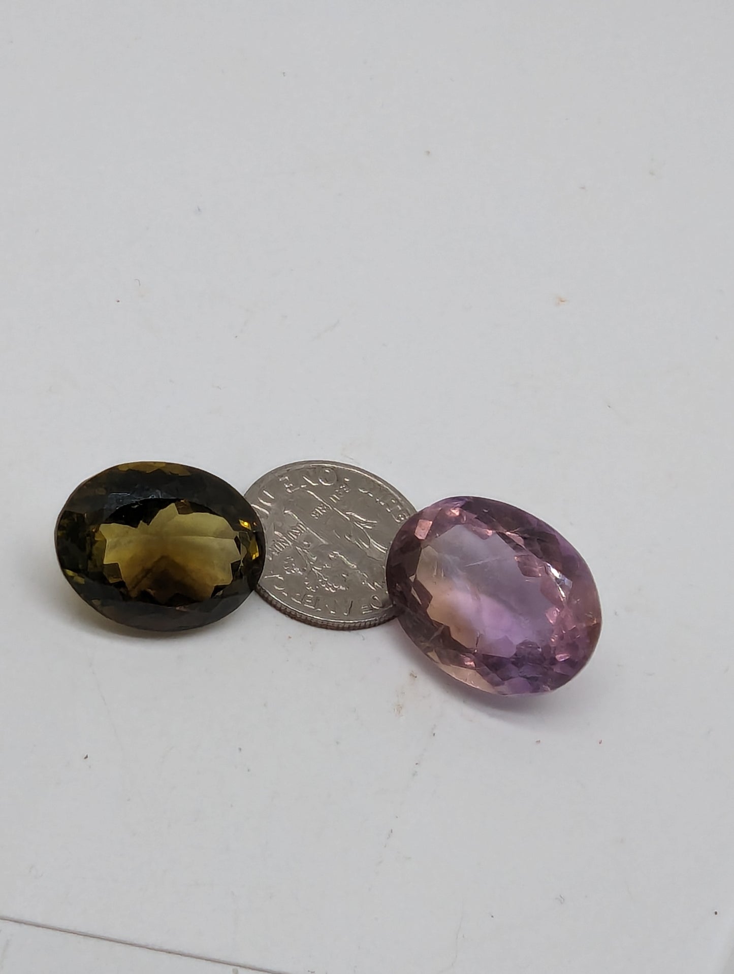 Ametrine and Smokey Citrine Lot - 2pcs - 35.9cts