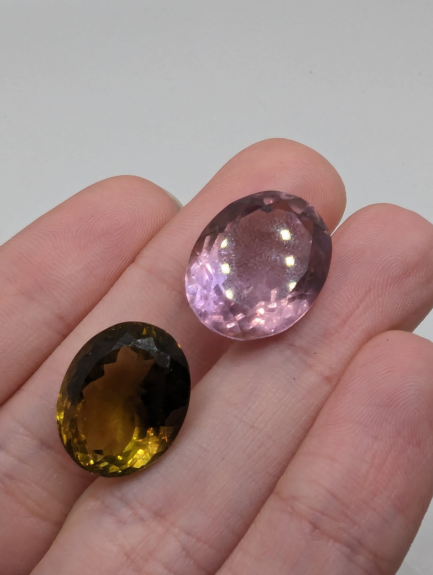 Ametrine and Smokey Citrine Lot - 2pcs - 35.9cts