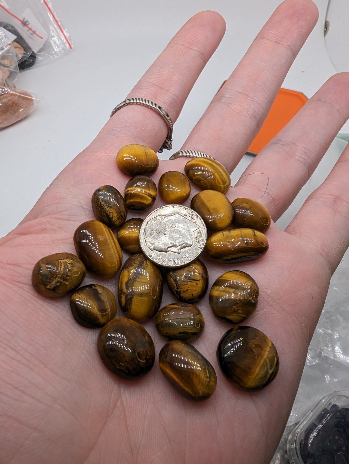 Tigers Eye - 20pcs - 137.30cts(27.46g