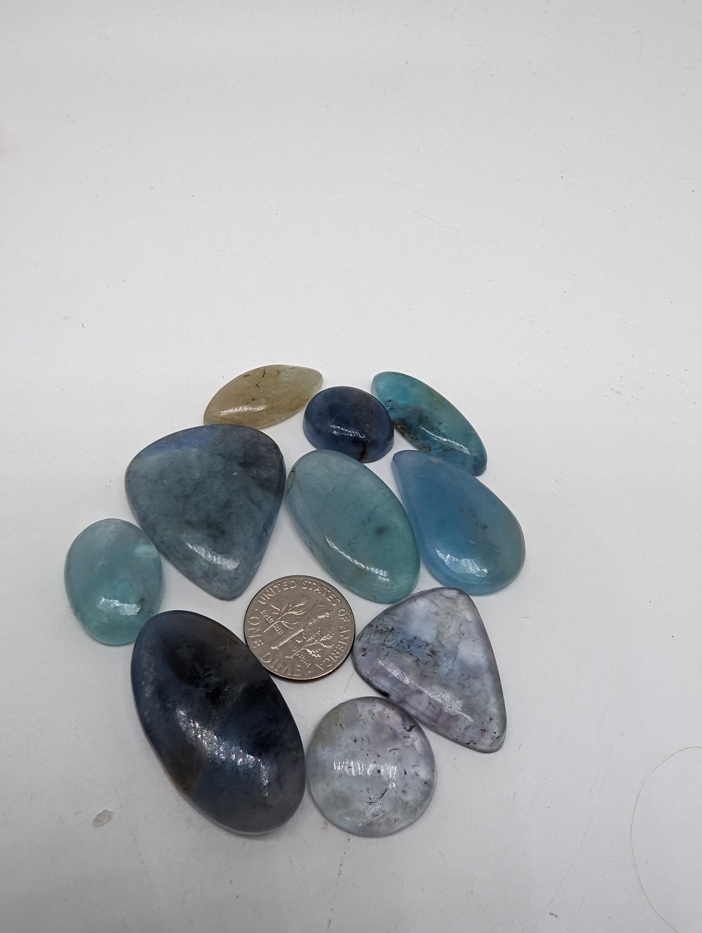 Flourite Cabochon Lot - 10pcs - 315.75cts(63.15g)