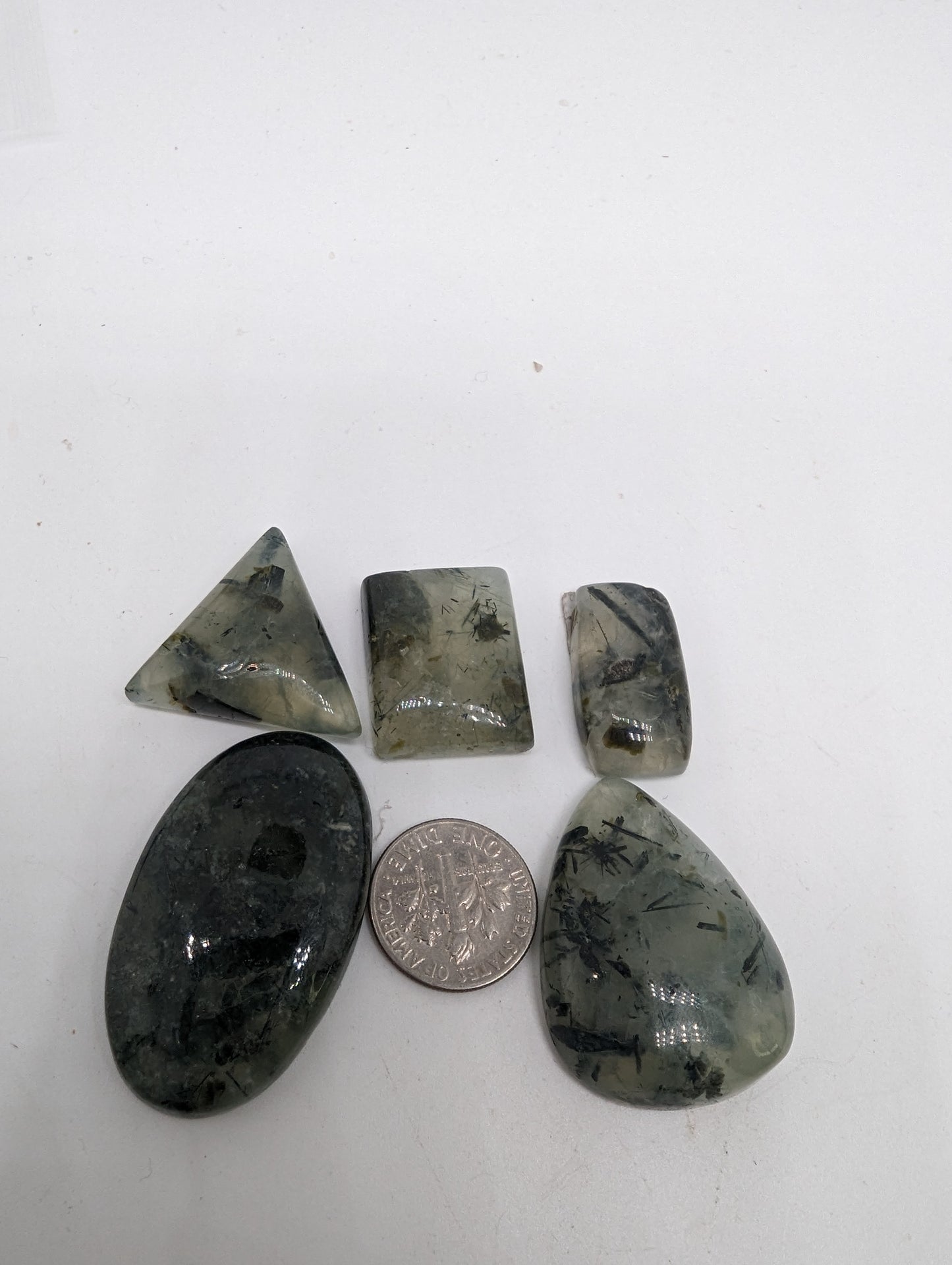 Prehnite w/ epidote - 5pcs - 209.60cts(42.92g)