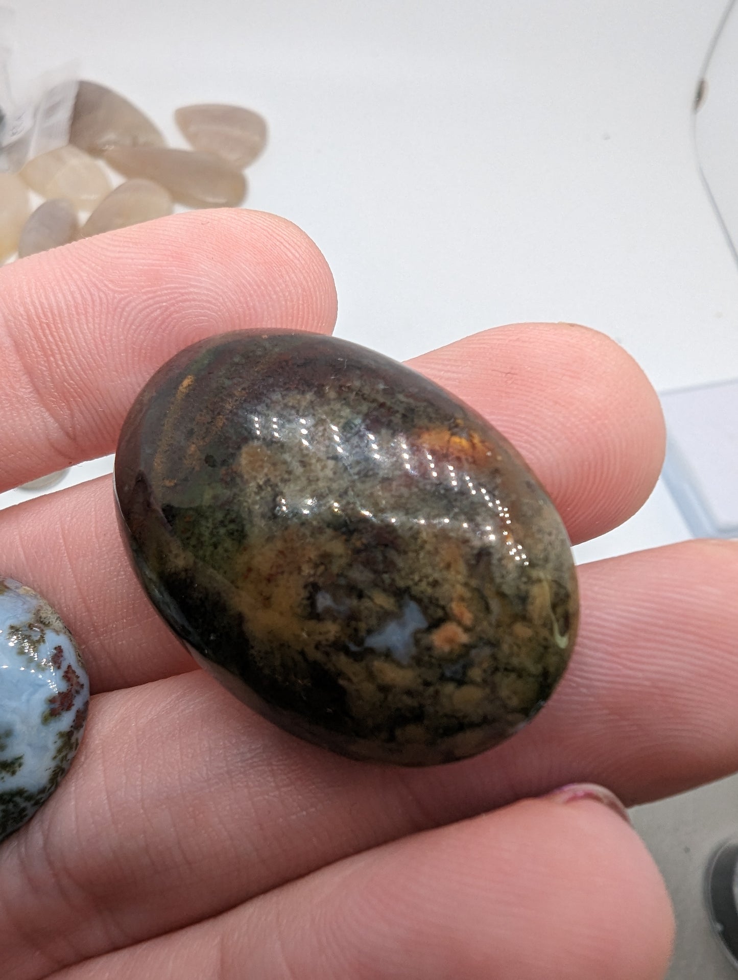 Moss Agate - 2pcs - 79.20cts(15.84g)