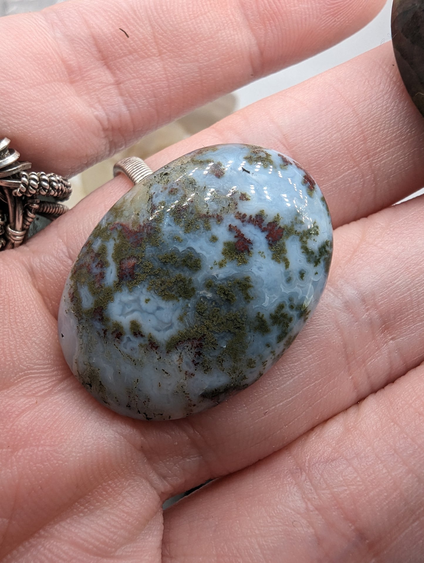 Moss Agate - 2pcs - 79.20cts(15.84g)