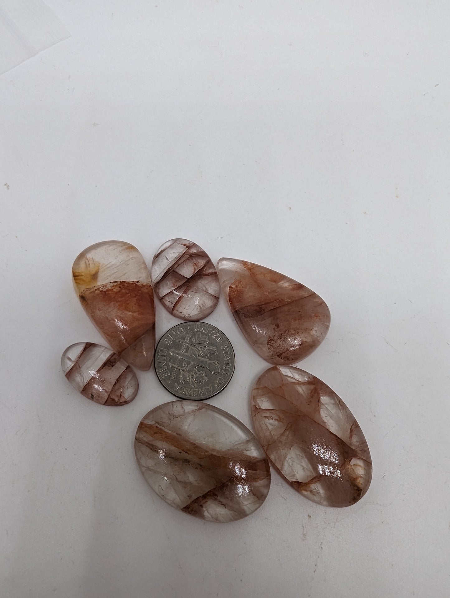 Hematoid Quartz - 6pcs - 131.25cts(26.25g)