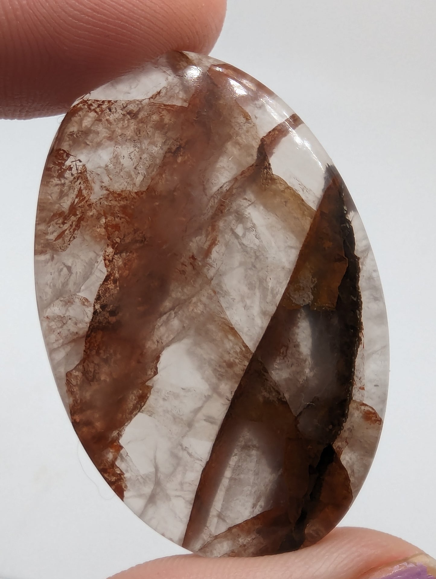 Hematoid Quartz Oval - 57.60cts(11.54g) - 44mm