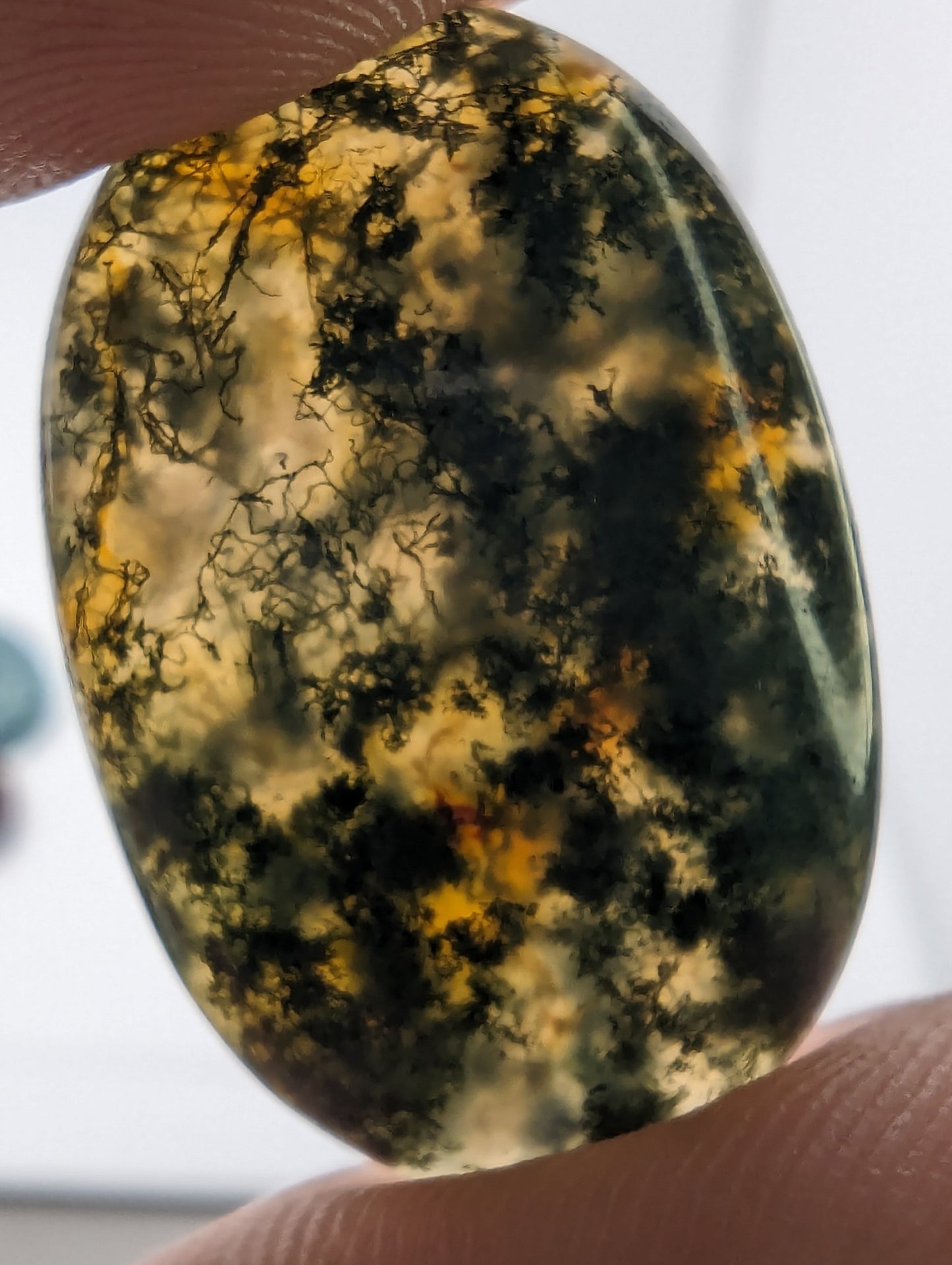 Moss Agate Ovals - 5pcs - 160.20cts(32.04g)