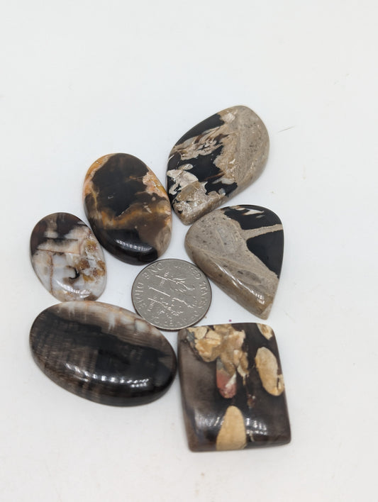 Peanut Agate - 6pcs - 167.70cts(33.54g)