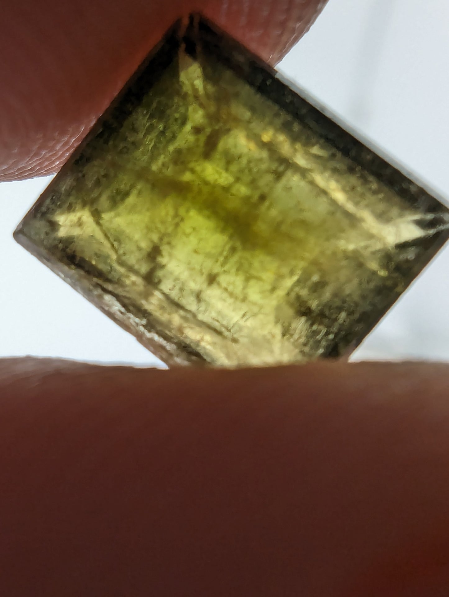 Smokey Yellow-green Tourmaline - 
2.45cts - Square Facet