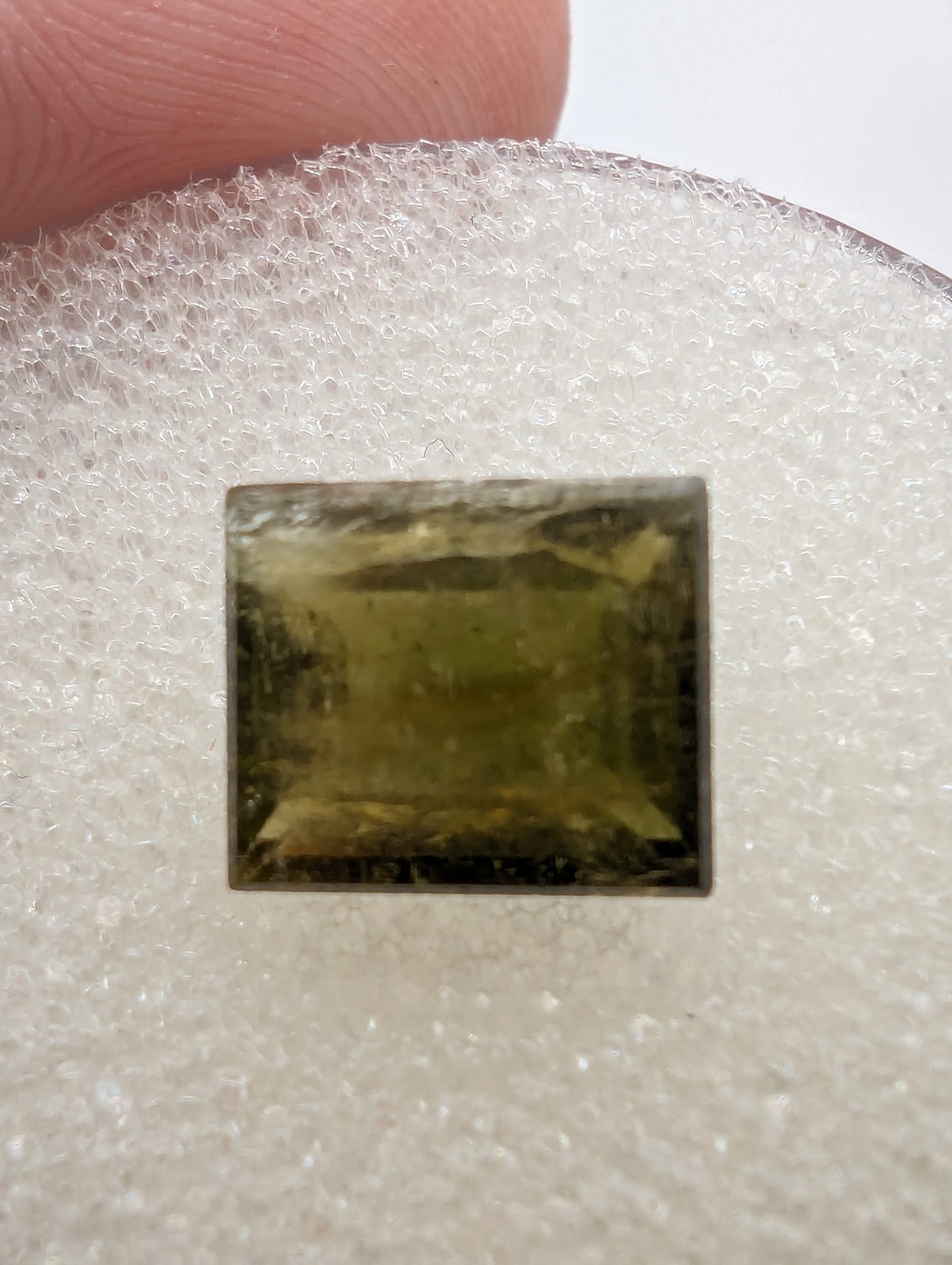 Smokey Yellow-green Tourmaline - 
2.45cts - Square Facet