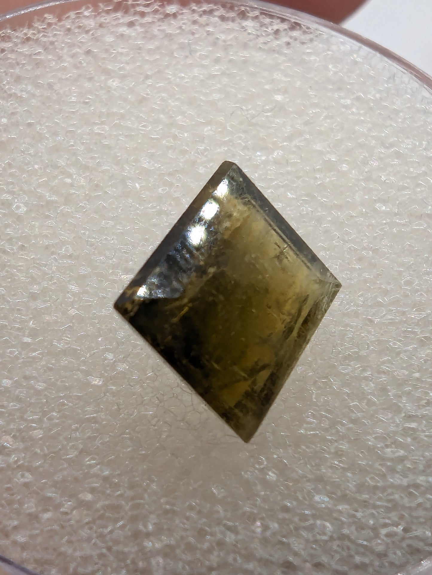 Smokey Yellow-green Tourmaline - 
2.45cts - Square Facet