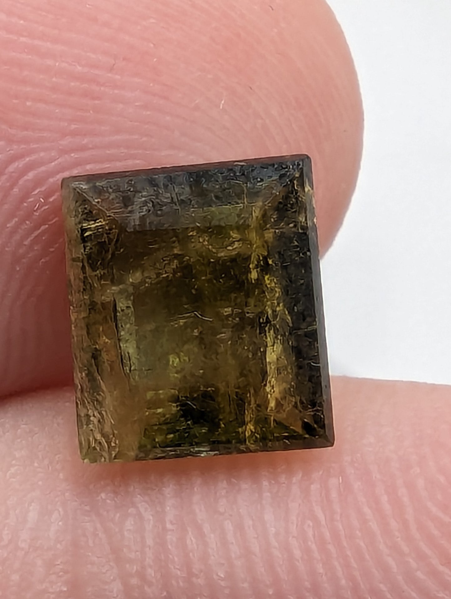 Smokey Yellow-green Tourmaline - 
2.45cts - Square Facet