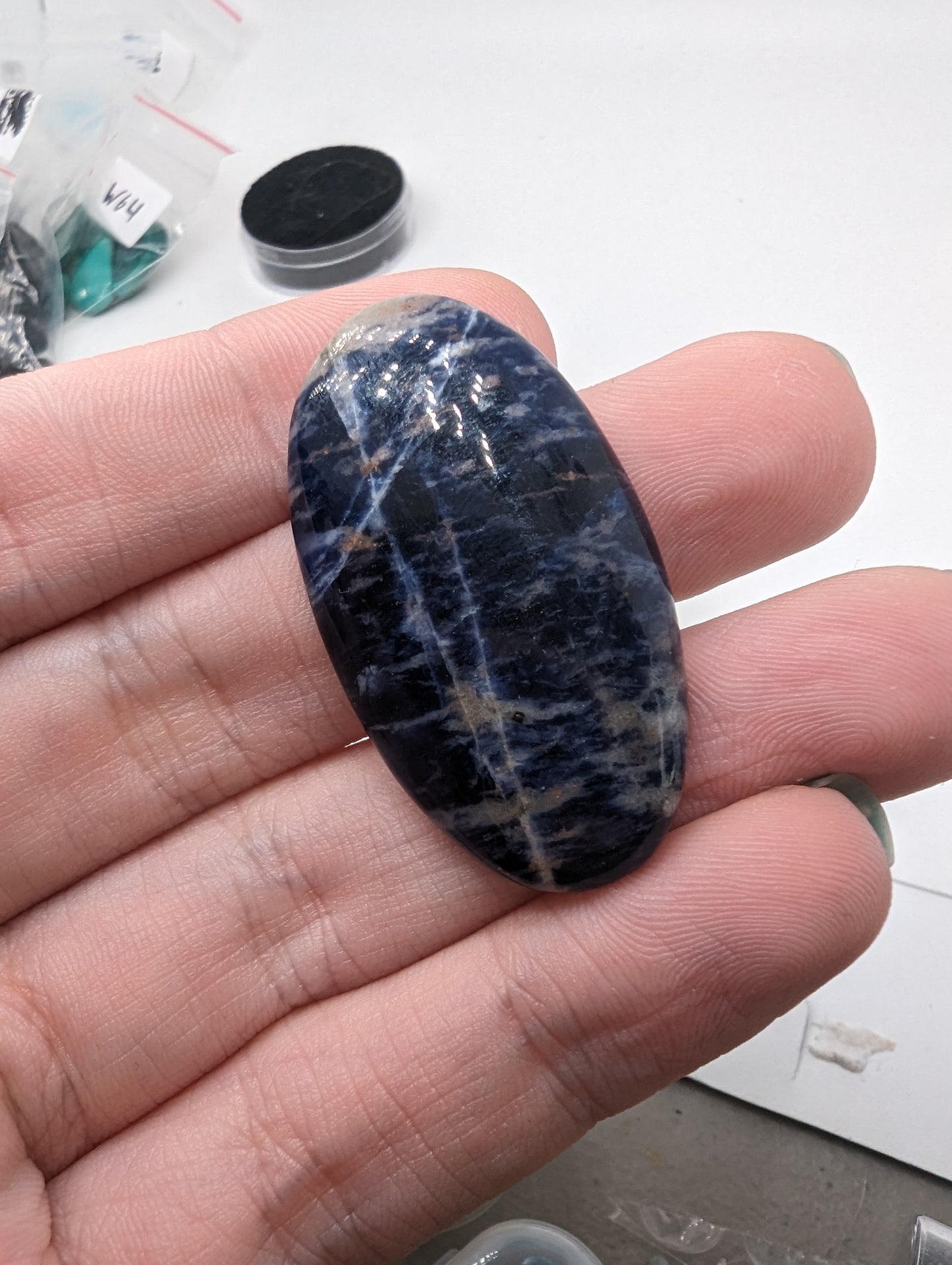 Sodalite Oval - 45.95cts(9.19g)-
42mm*23mm*6mm