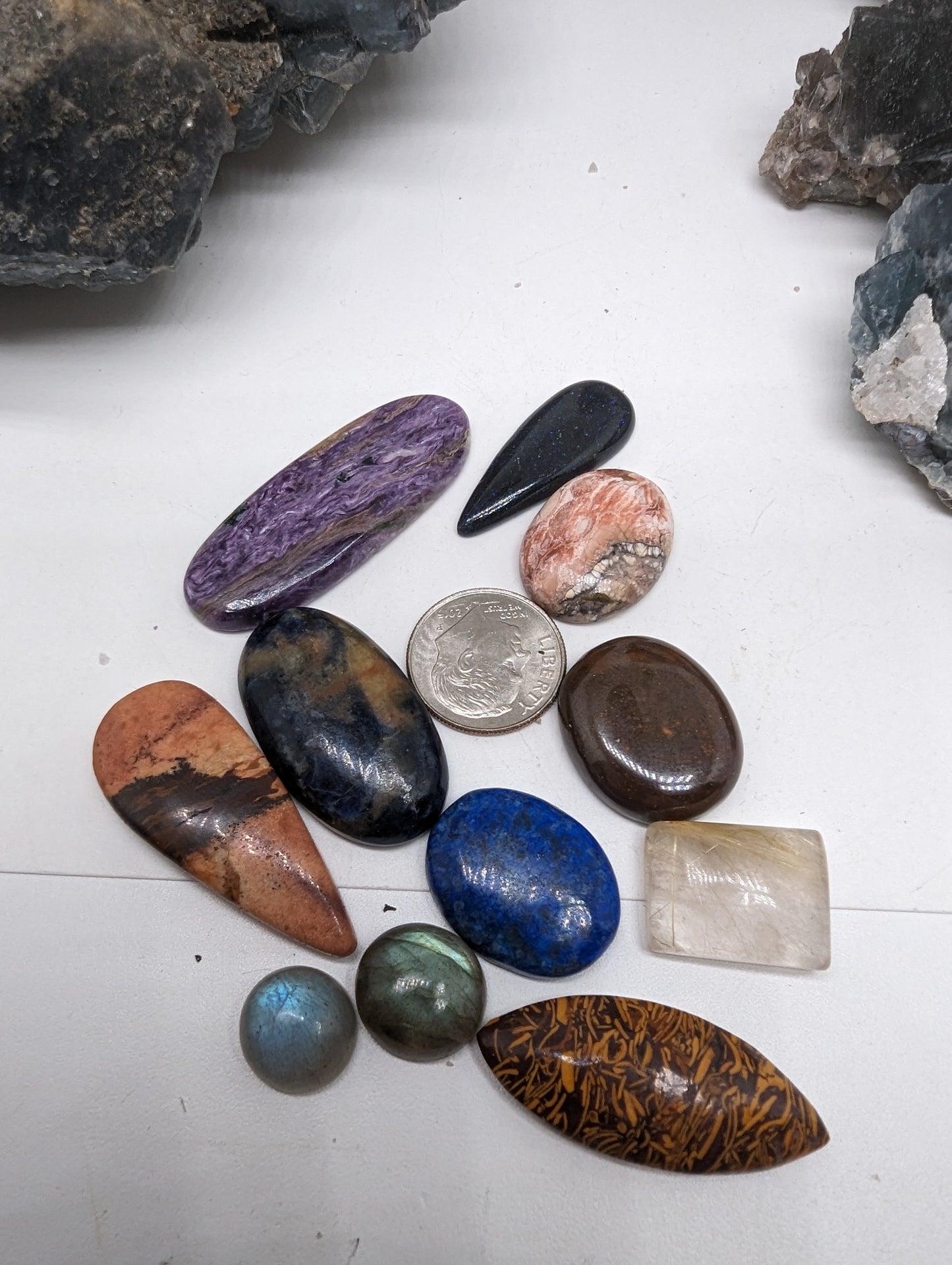 Mixed Cabochon Lot - 11pcs - 187.55cts(37.51g)