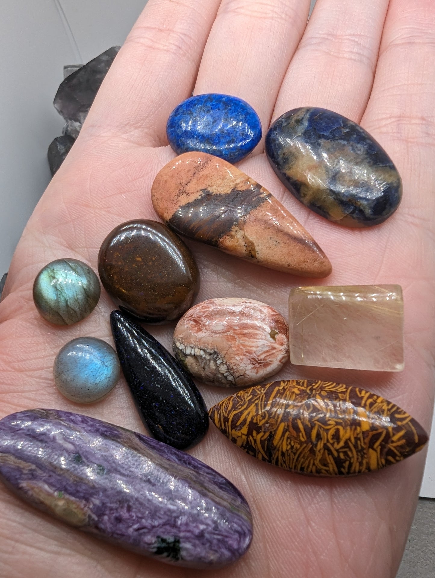 Mixed Cabochon Lot - 11pcs - 187.55cts(37.51g)