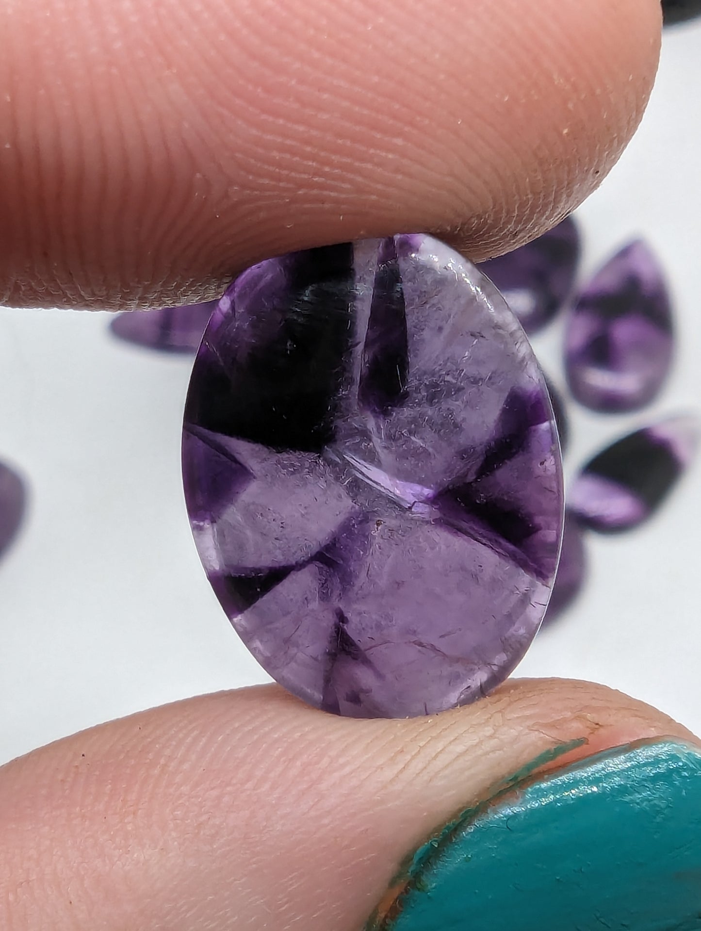 Star Amethyst (trapiche) Cabochon Lot
15 pcs - 264.65cts(52.94g)