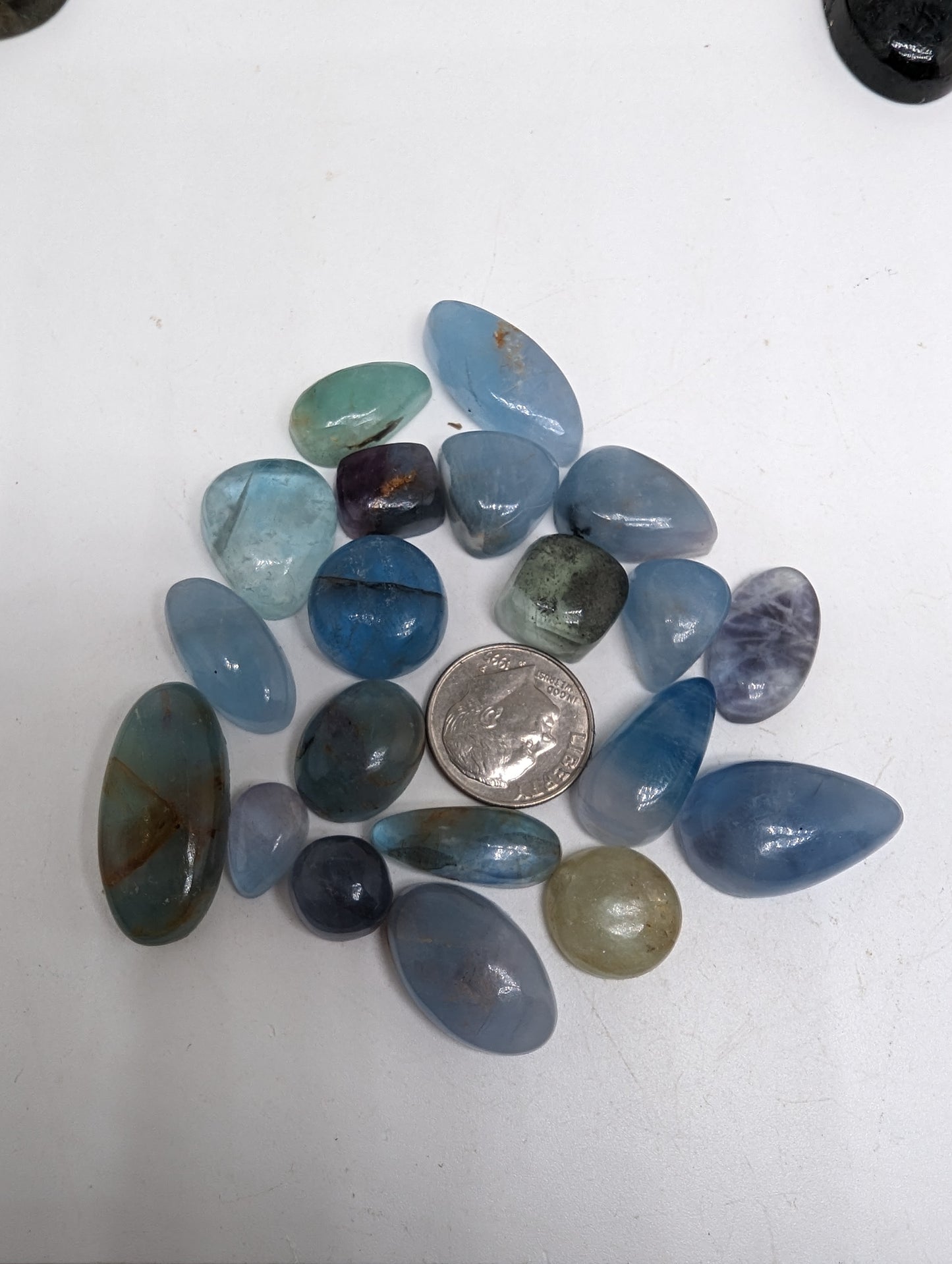 Flourite Cabochons Lot - 20pcs - 265cts(53g)