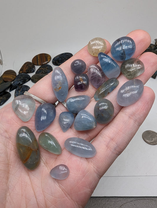 Flourite Cabochons Lot - 20pcs - 265cts(53g)