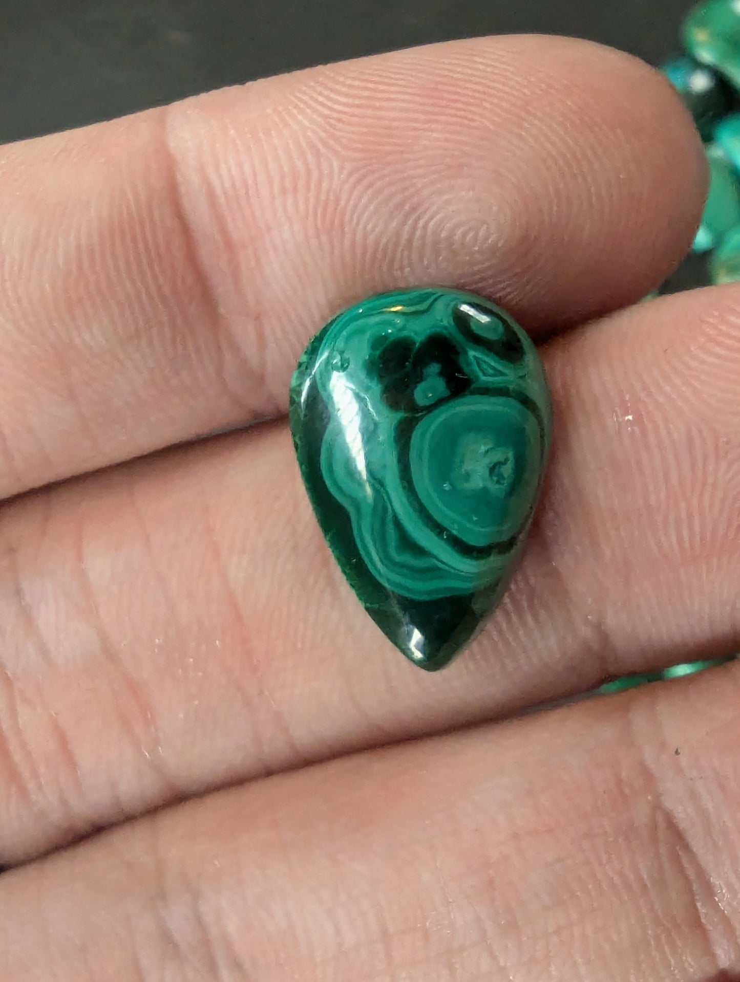 Malachite Cabochons - Jewelry Sized - Random Pulls - V37