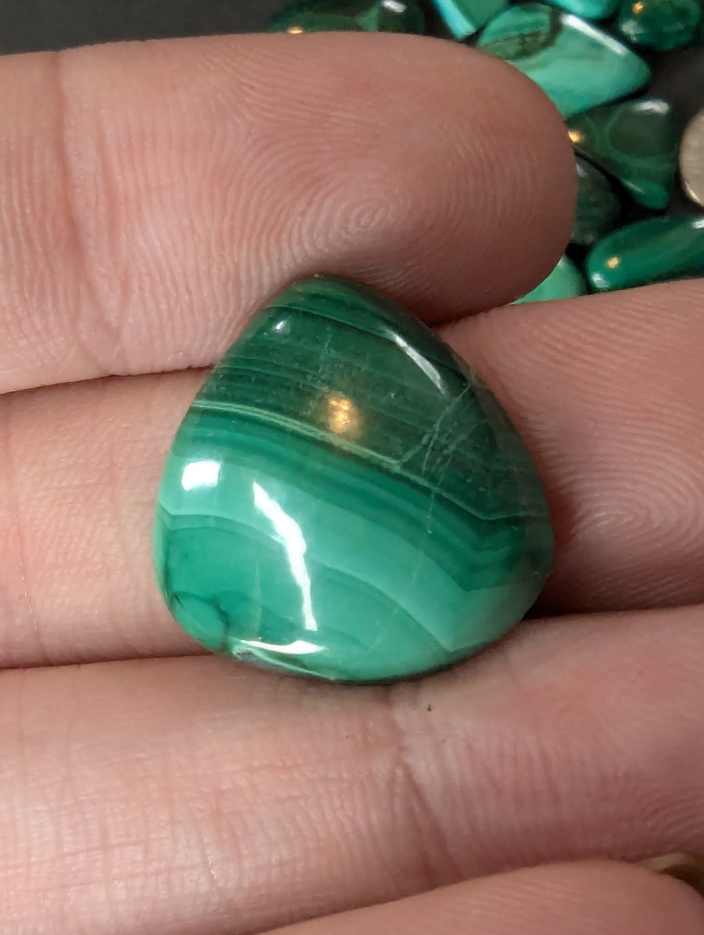 Malachite Cabochons - Jewelry Sized - Random Pulls - V37