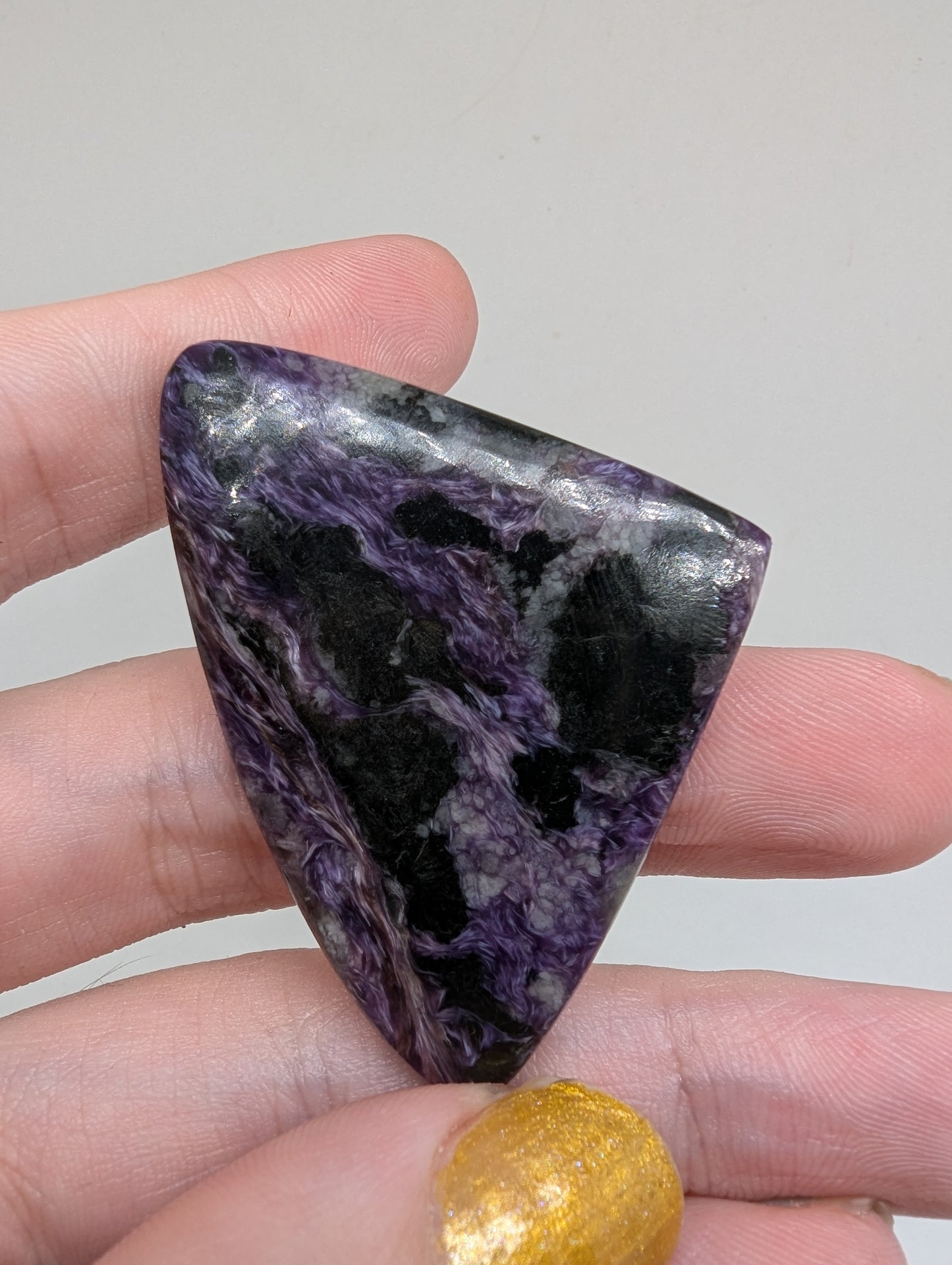 Charoite Tri Cabochon - Large - 77.85cts(15.6g) - 56*43*5mm - V45