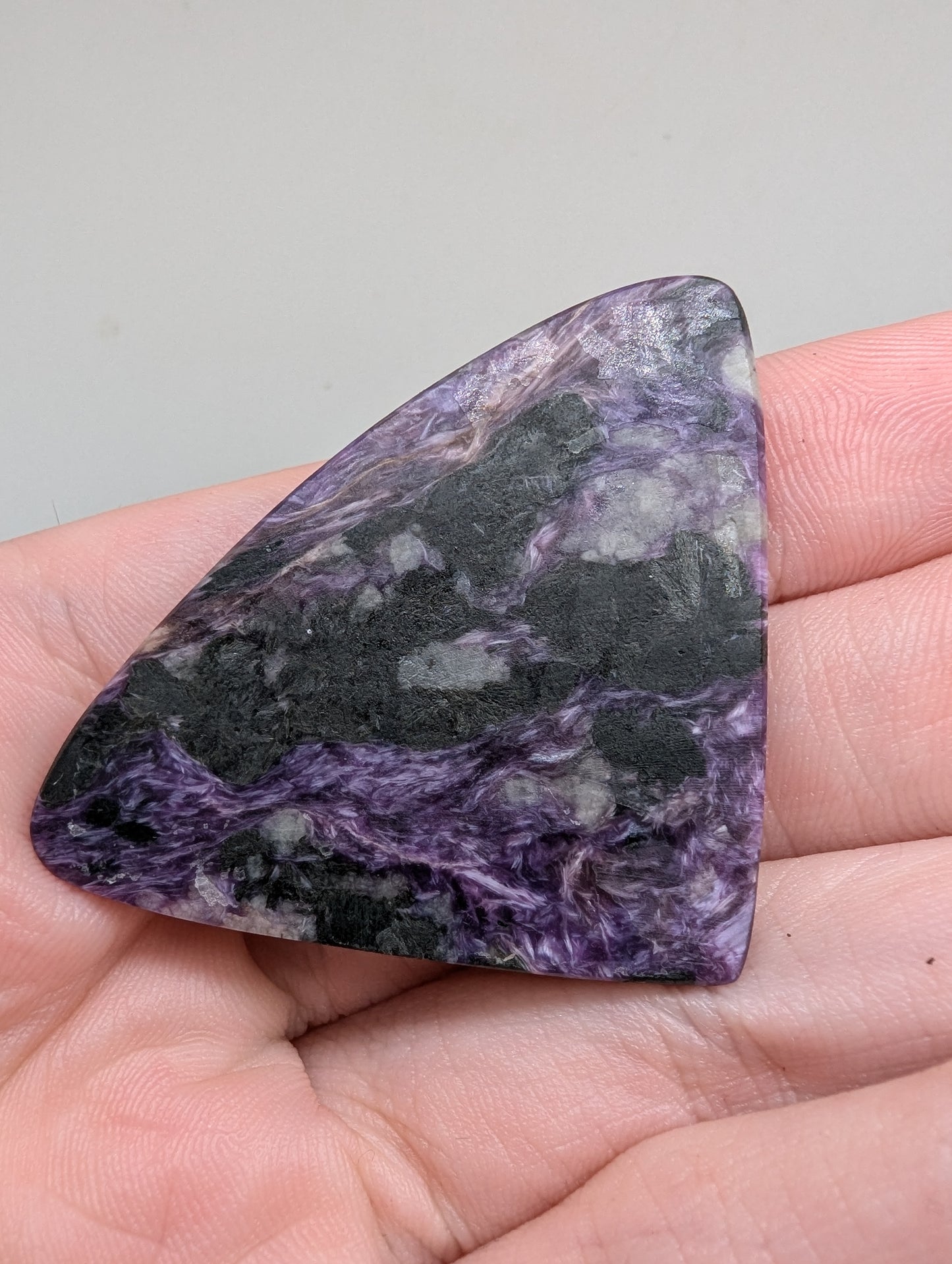 Charoite Tri Cabochon - Large - 77.85cts(15.6g) - 56*43*5mm - V45