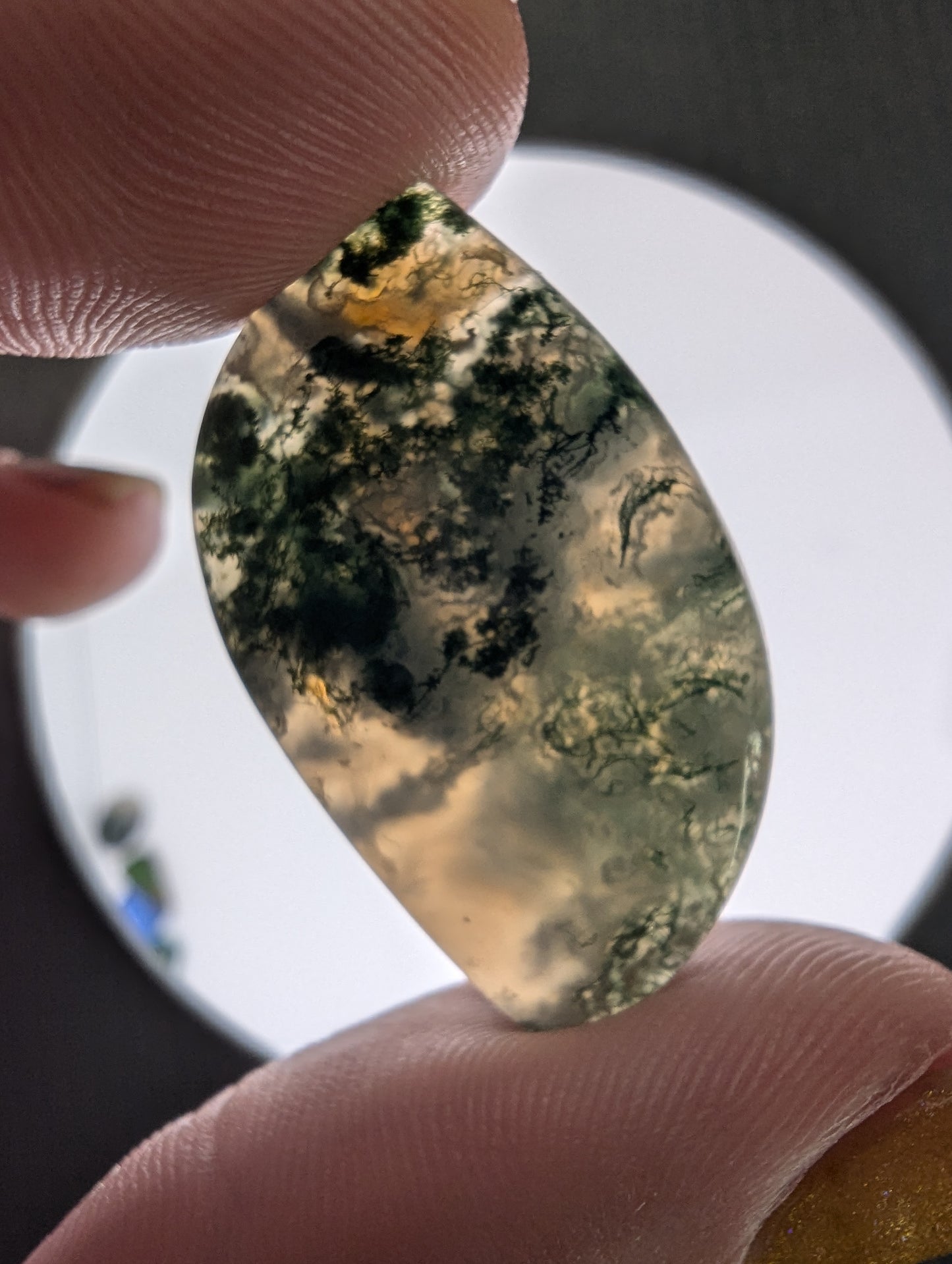 Moss Agate Cabochon Lot - 5pcs - 201.75cts(40.35g) - v50