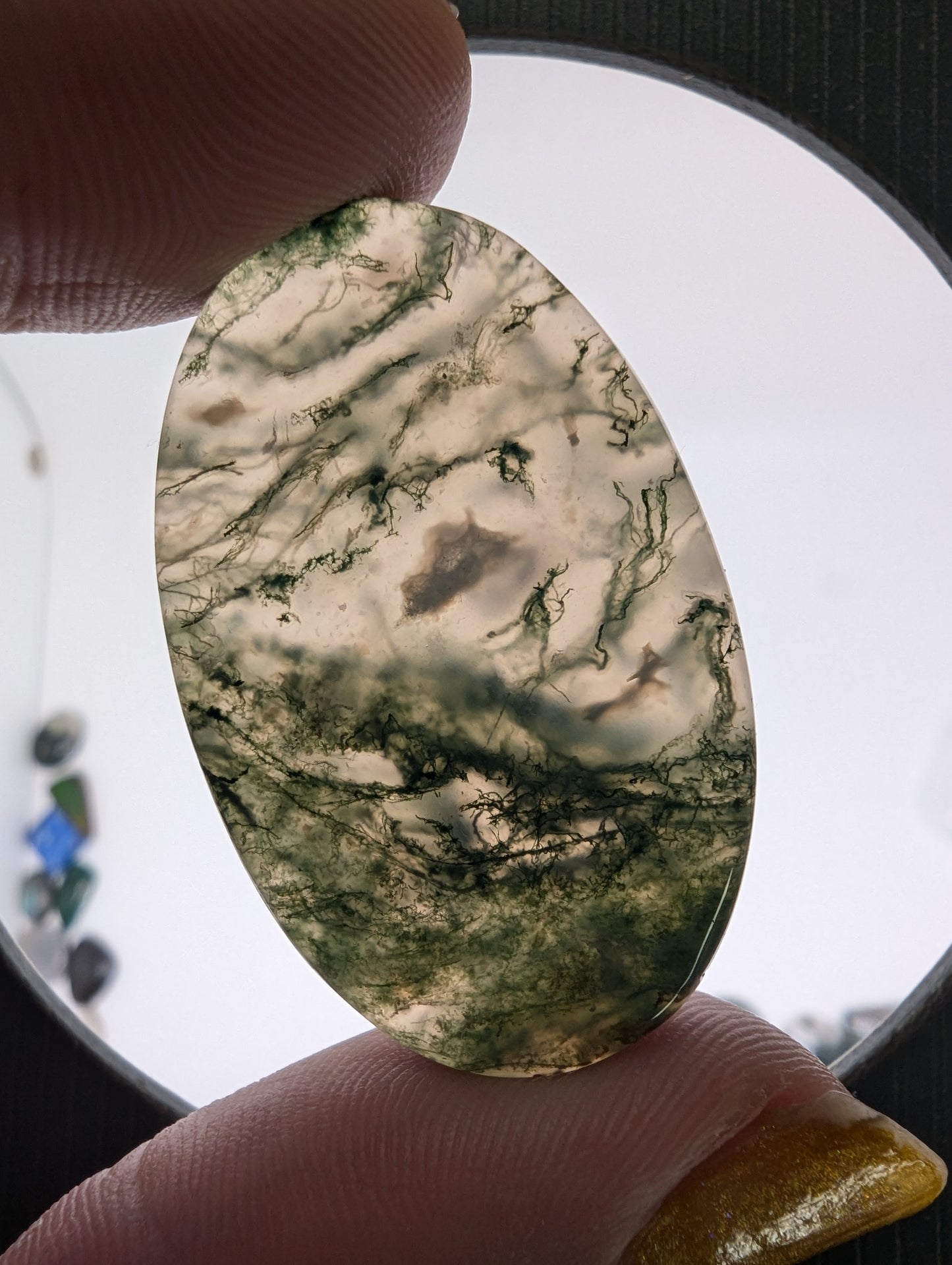 Moss Agate Cabochon Lot - 5pcs - 201.75cts(40.35g) - v50