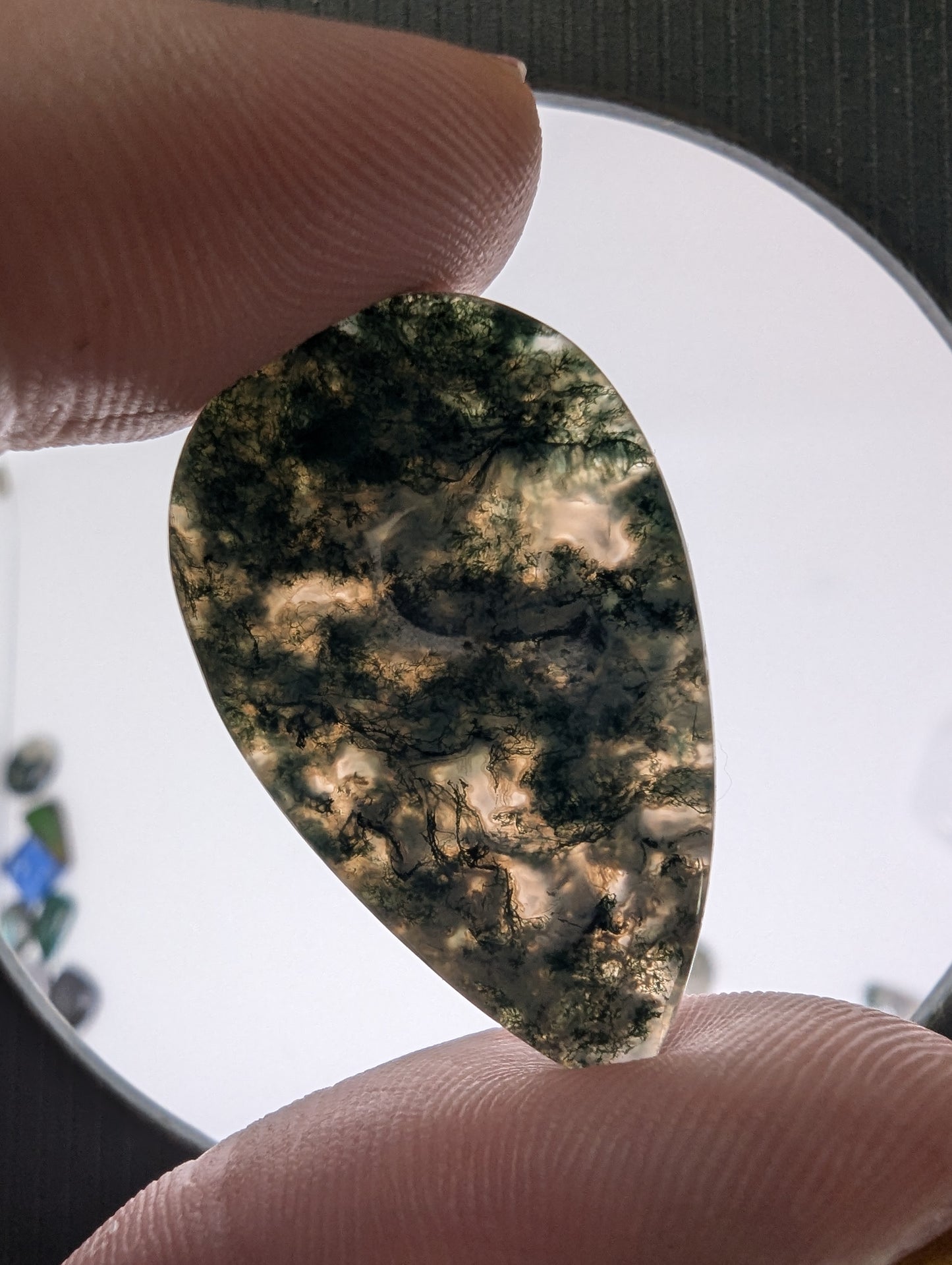 Moss Agate Cabochon Lot - 5pcs - 201.75cts(40.35g) - v50