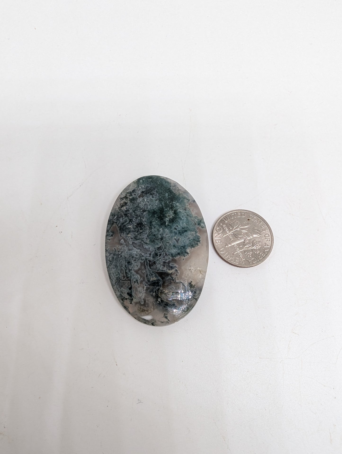 Moss Agate Oval - Large - 63.20cts(12.64g) - 46*31*6mm - V51