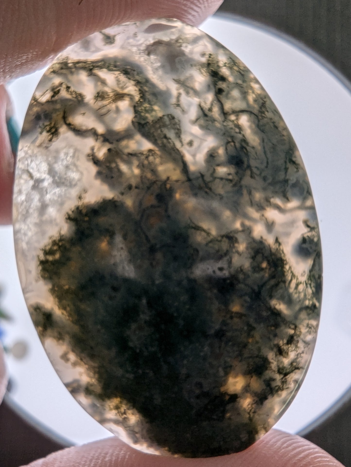 Moss Agate Oval - Large - 63.20cts(12.64g) - 46*31*6mm - V51