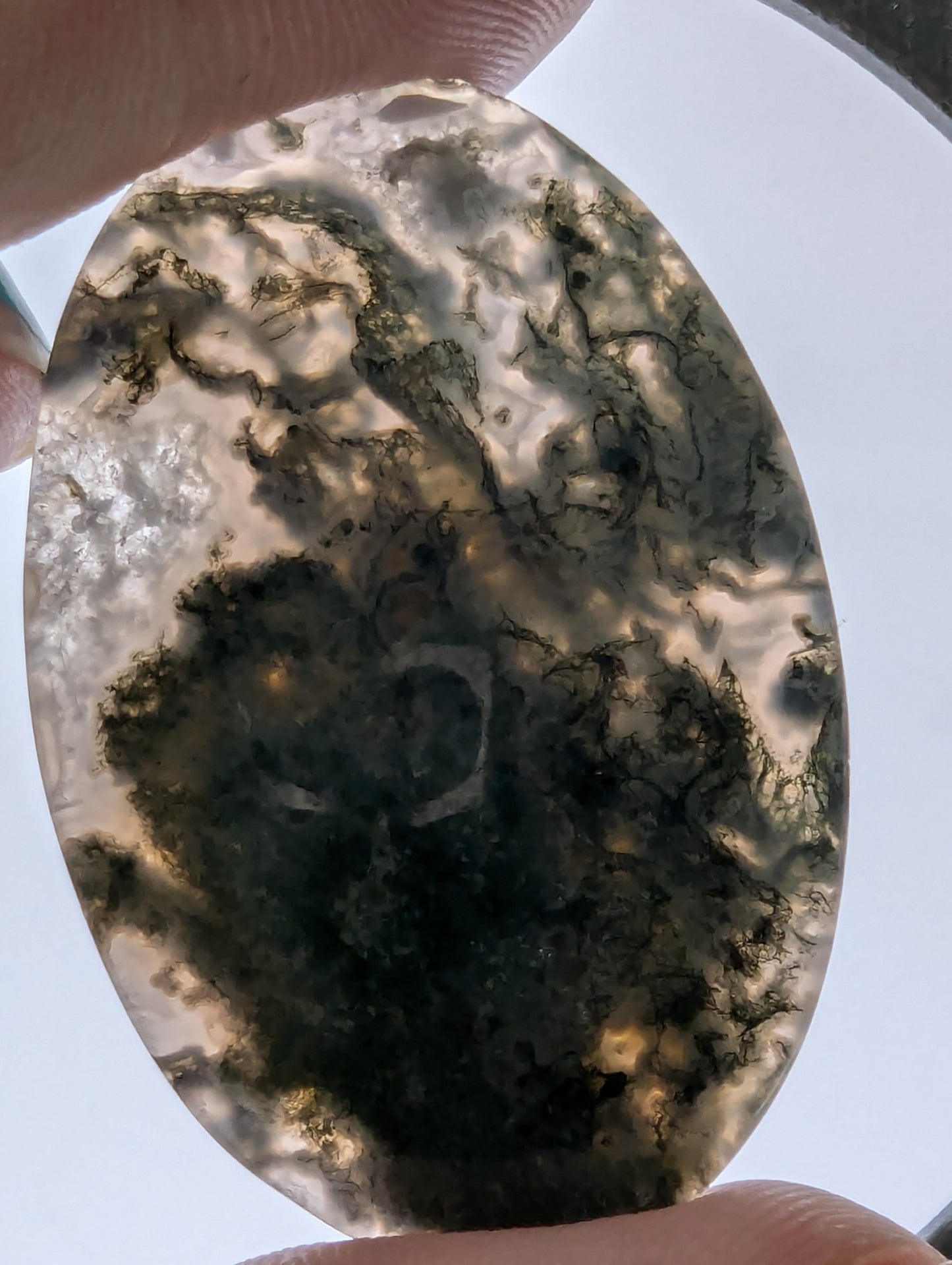 Moss Agate Oval - Large - 63.20cts(12.64g) - 46*31*6mm - V51