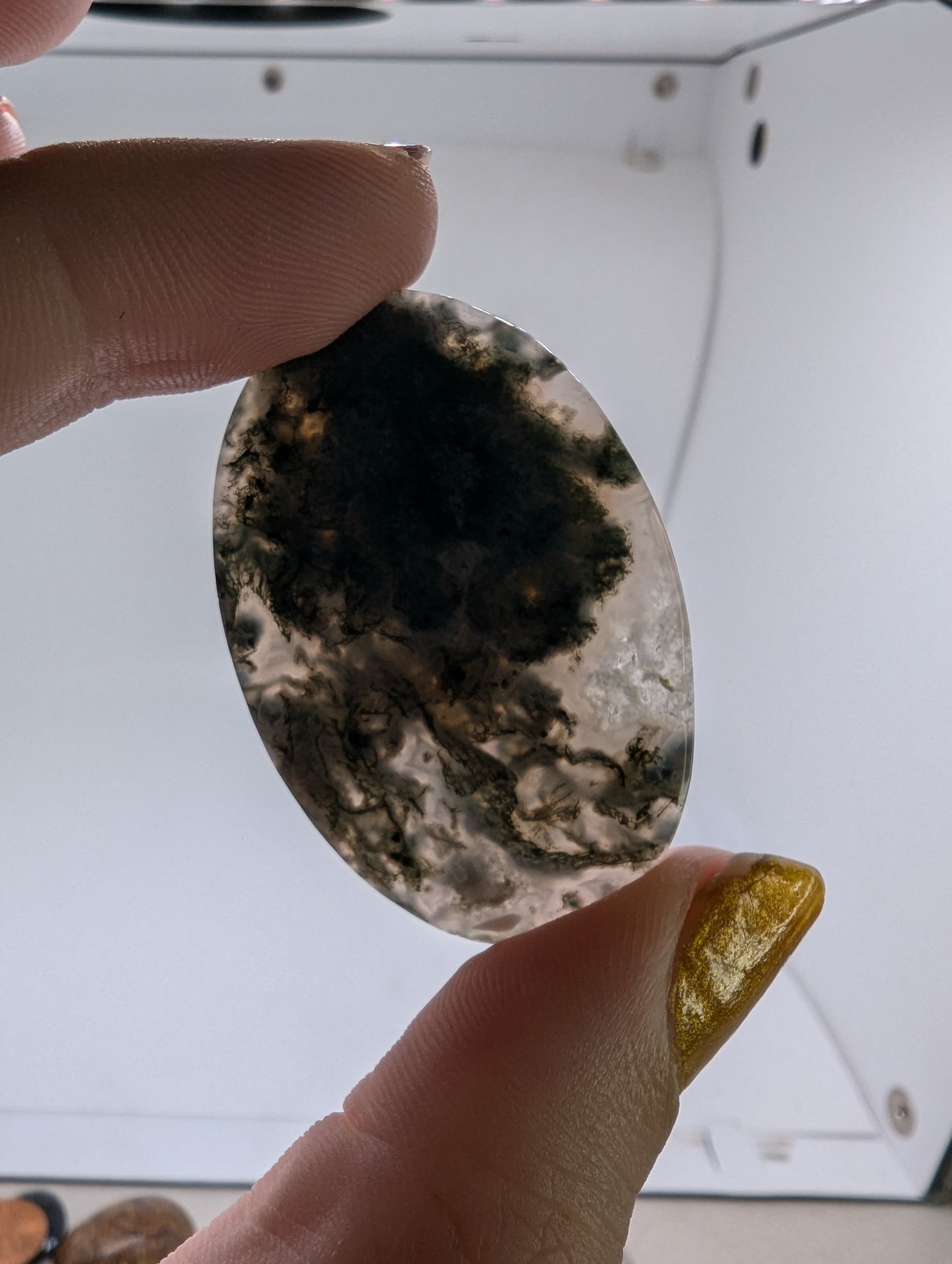 Moss Agate Oval - Large - 63.20cts(12.64g) - 46*31*6mm - V51