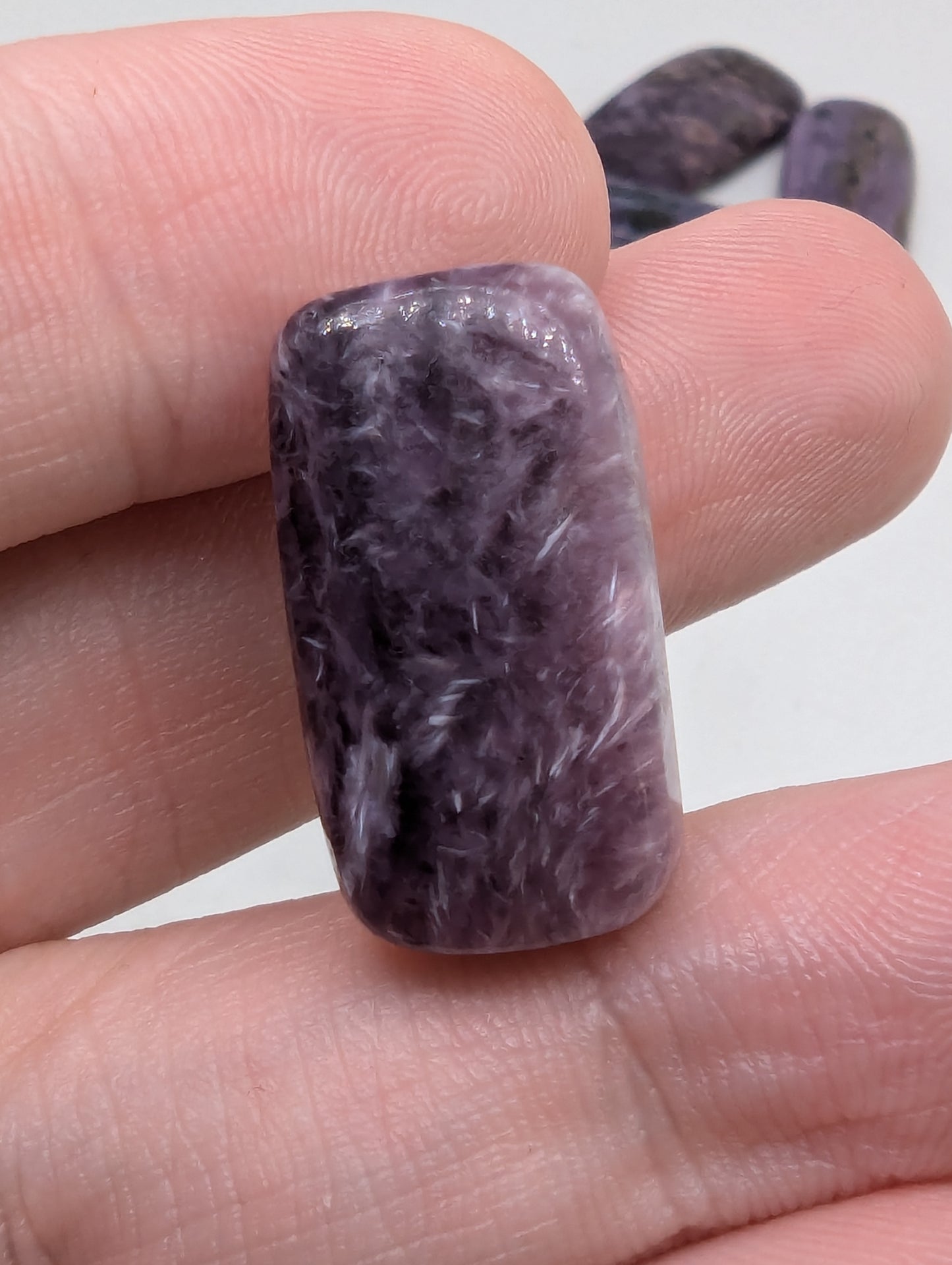 Charoite Cabochon Lot - 5pcs - Rectangles - 105.60cts(21.12g) - V52