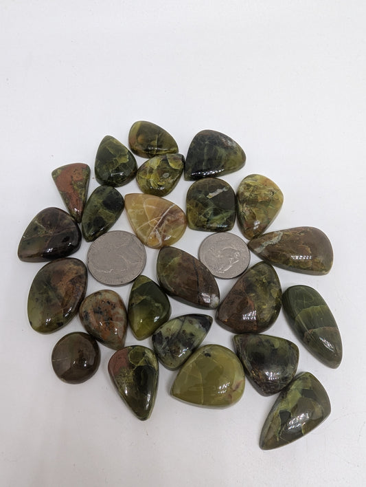 Green Opal Cabochons - Mixed Shape - Random Pulls - 15-30mm - RT1