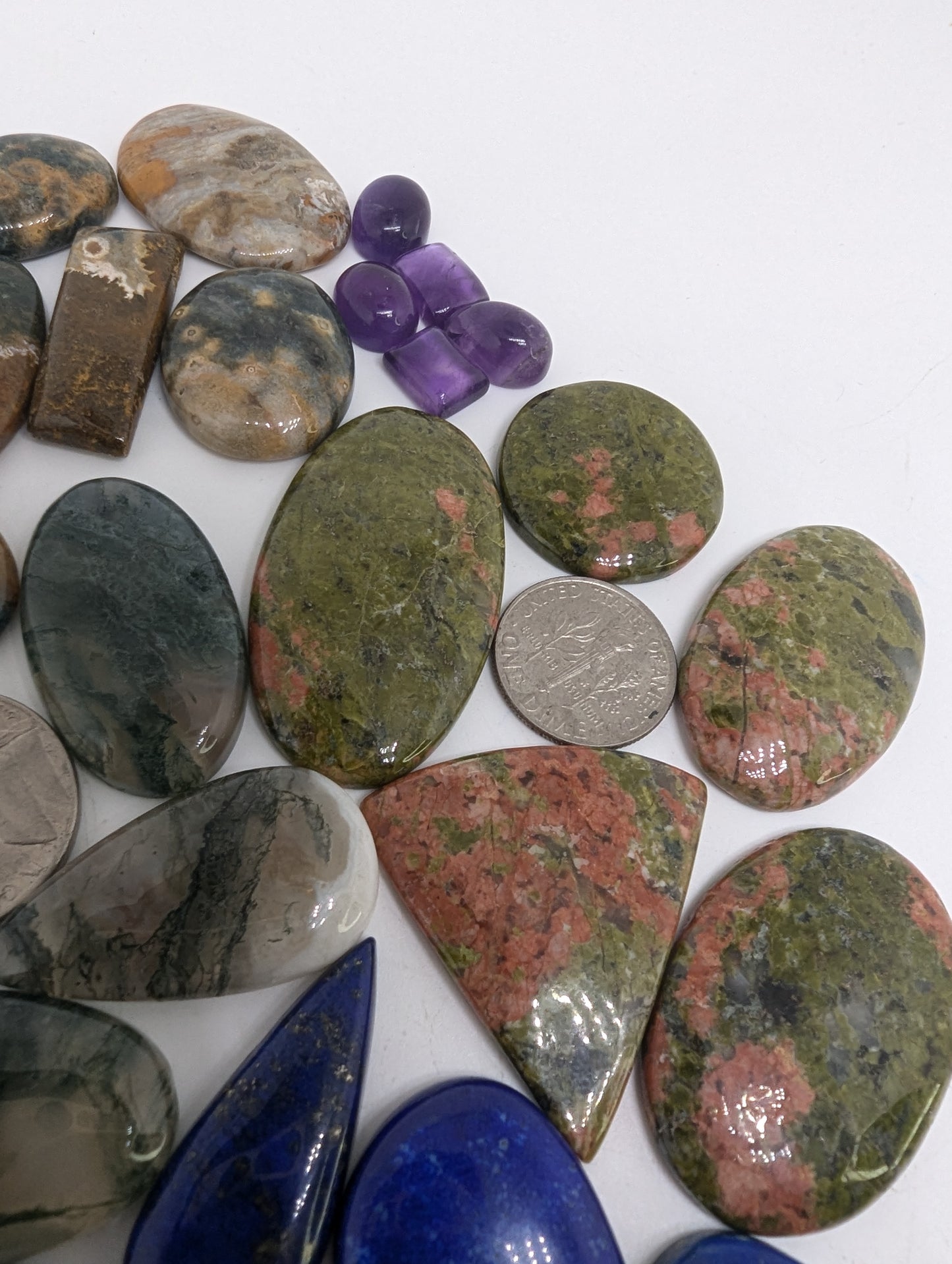 Mixed Cabochon Lot - 40pcs total - Mix Size and Shape - V56