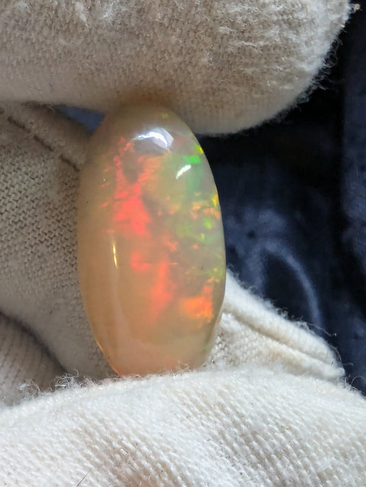 Ethiopian Welo Opal Cab - Elongated Oval -  24*12mm - 13cts - OPP11