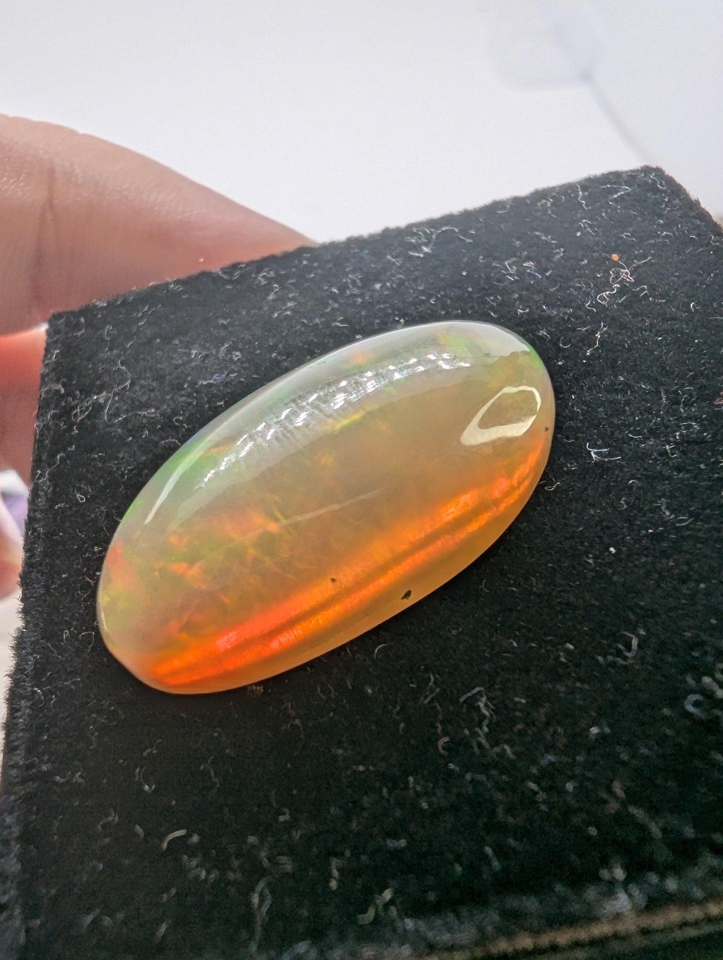 Ethiopian Welo Opal Cab - Elongated Oval -  24*12mm - 13cts - OPP11