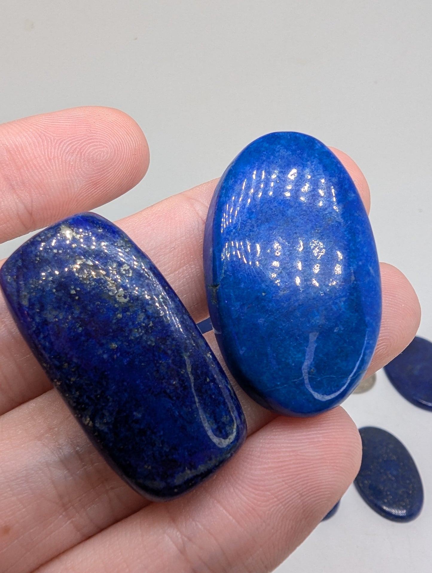 Lapis Lazuli Cabochon Lot - 13pcs - 439.75cts(87.95g) - 20-50mm - V59