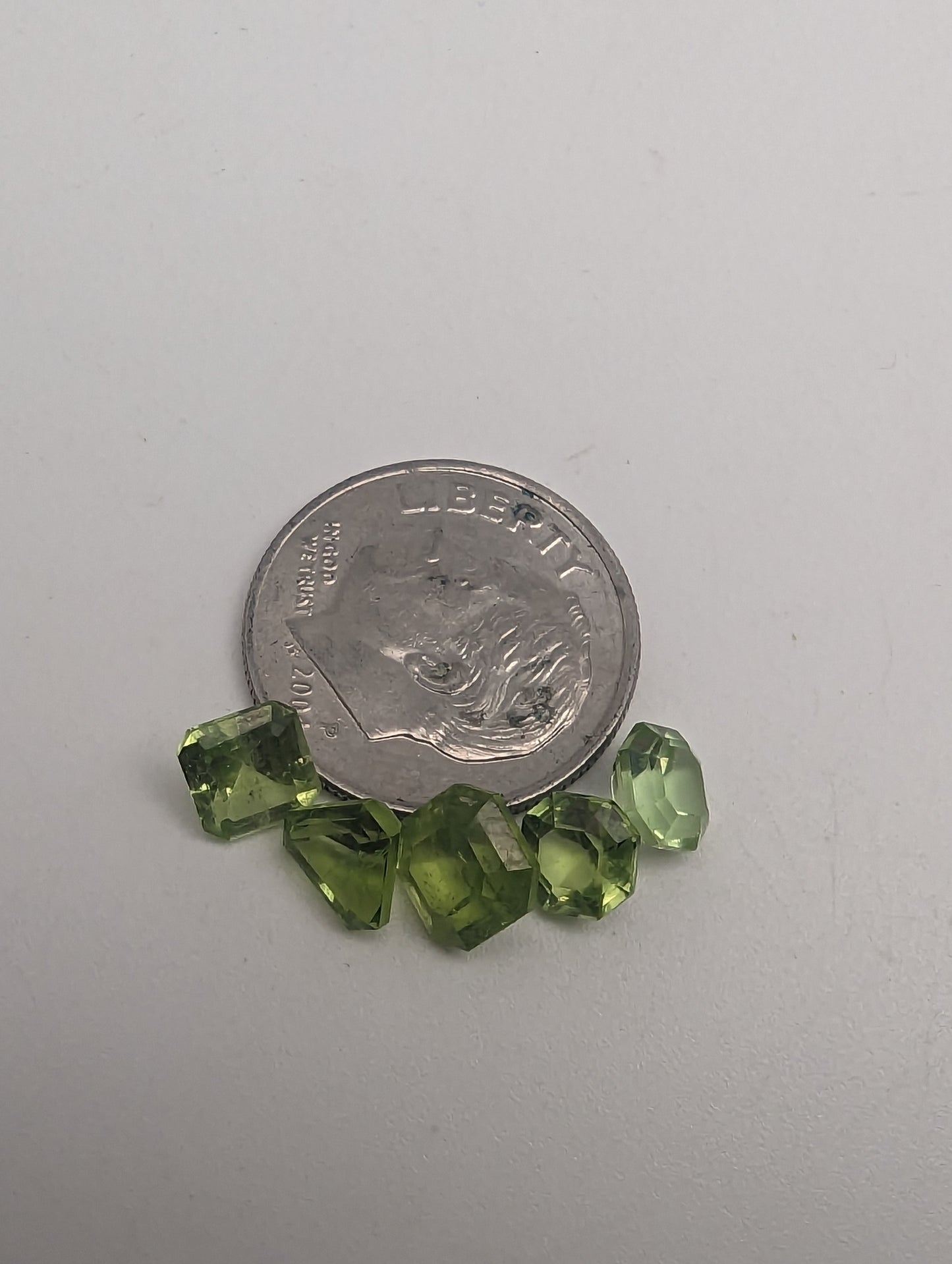 Peridot Facet Lot - 5pcs - 4.75cts - Whole Lot