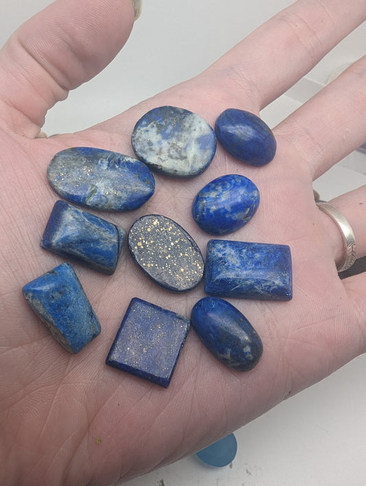 Lapis Lazuli Cabochon Lot - 10pcs - 23g(115cts)