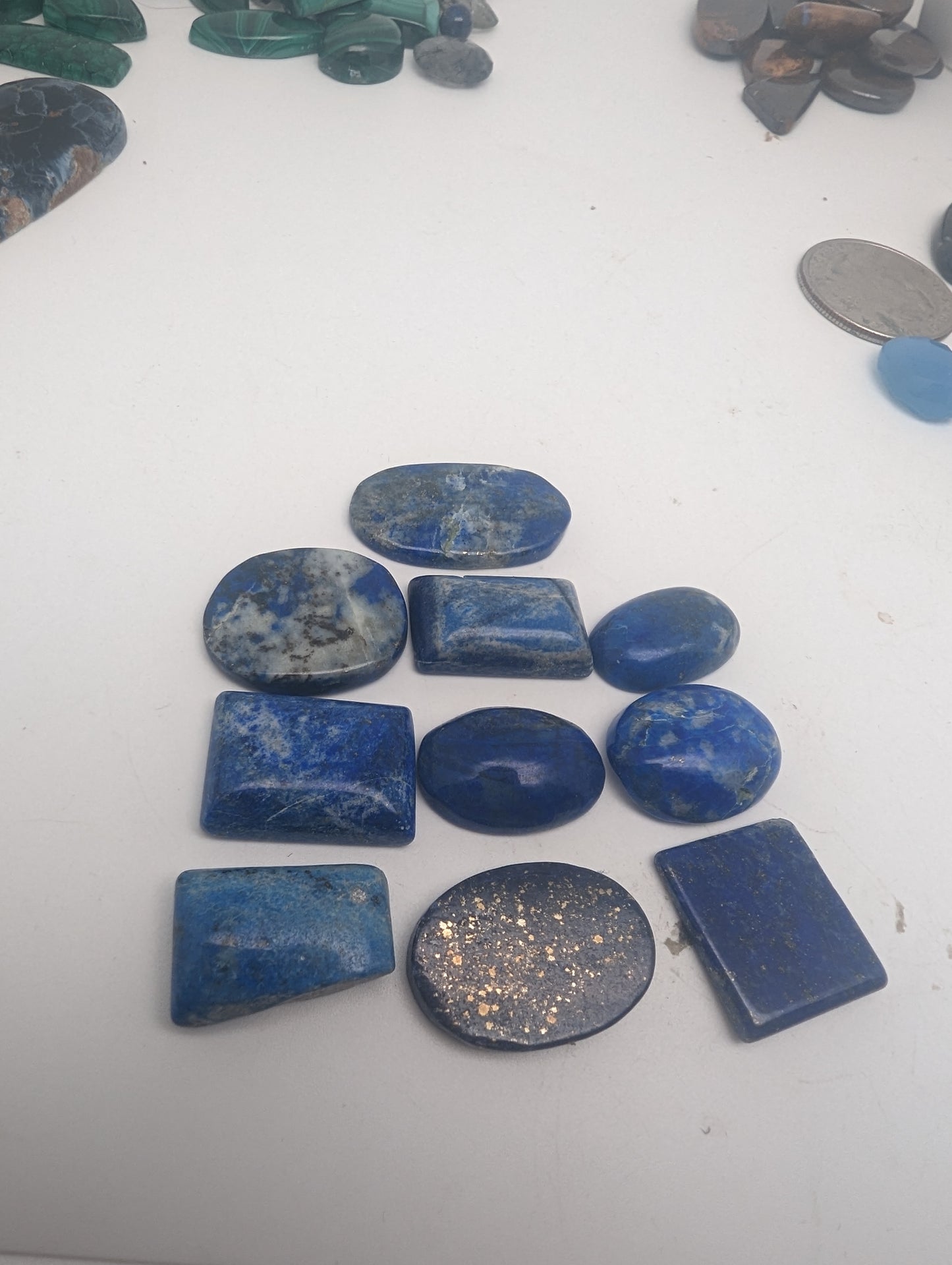 Lapis Lazuli Cabochon Lot - 10pcs - 23g(115cts)