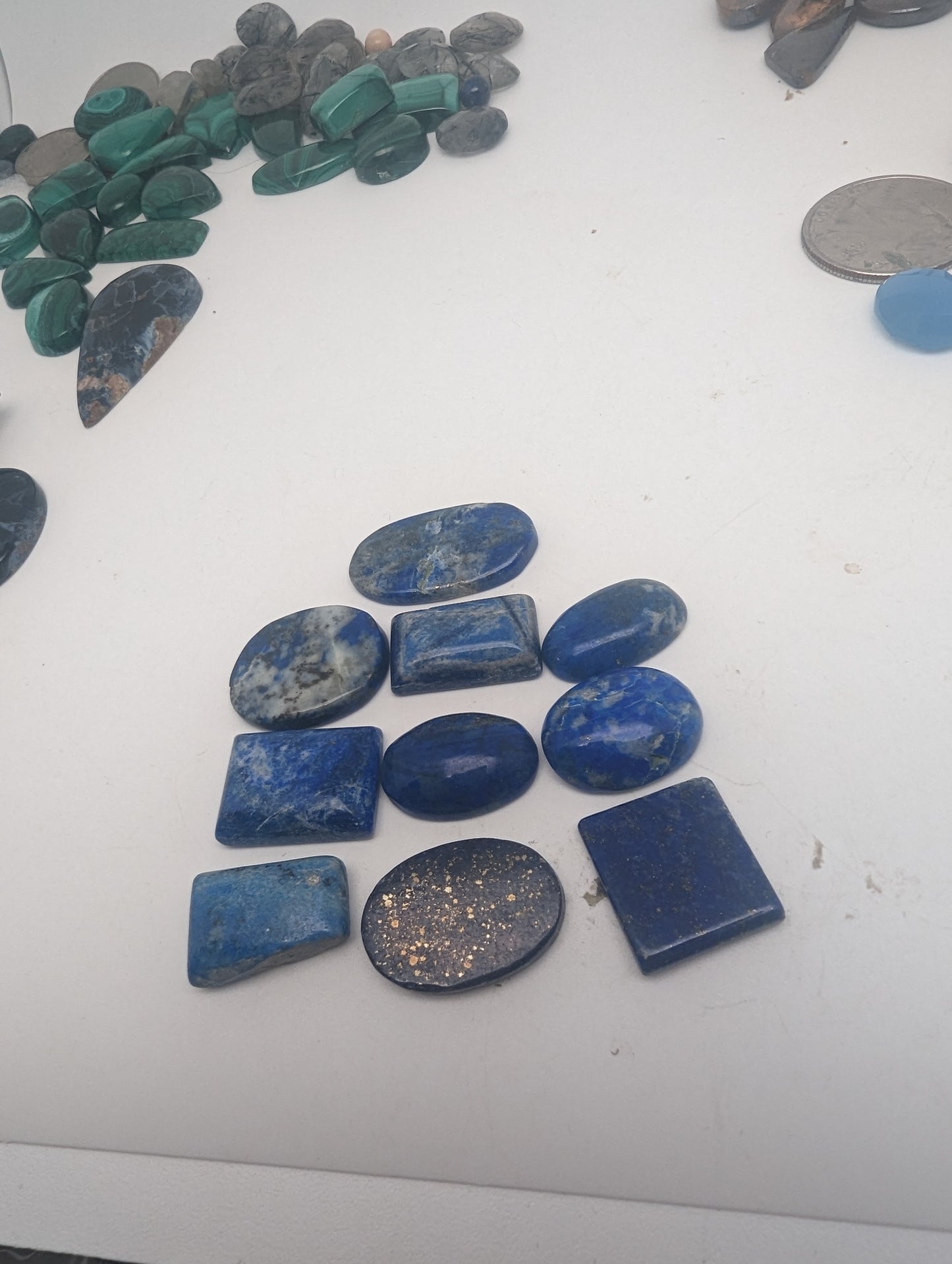 Lapis Lazuli Cabochon Lot - 10pcs - 23g(115cts)